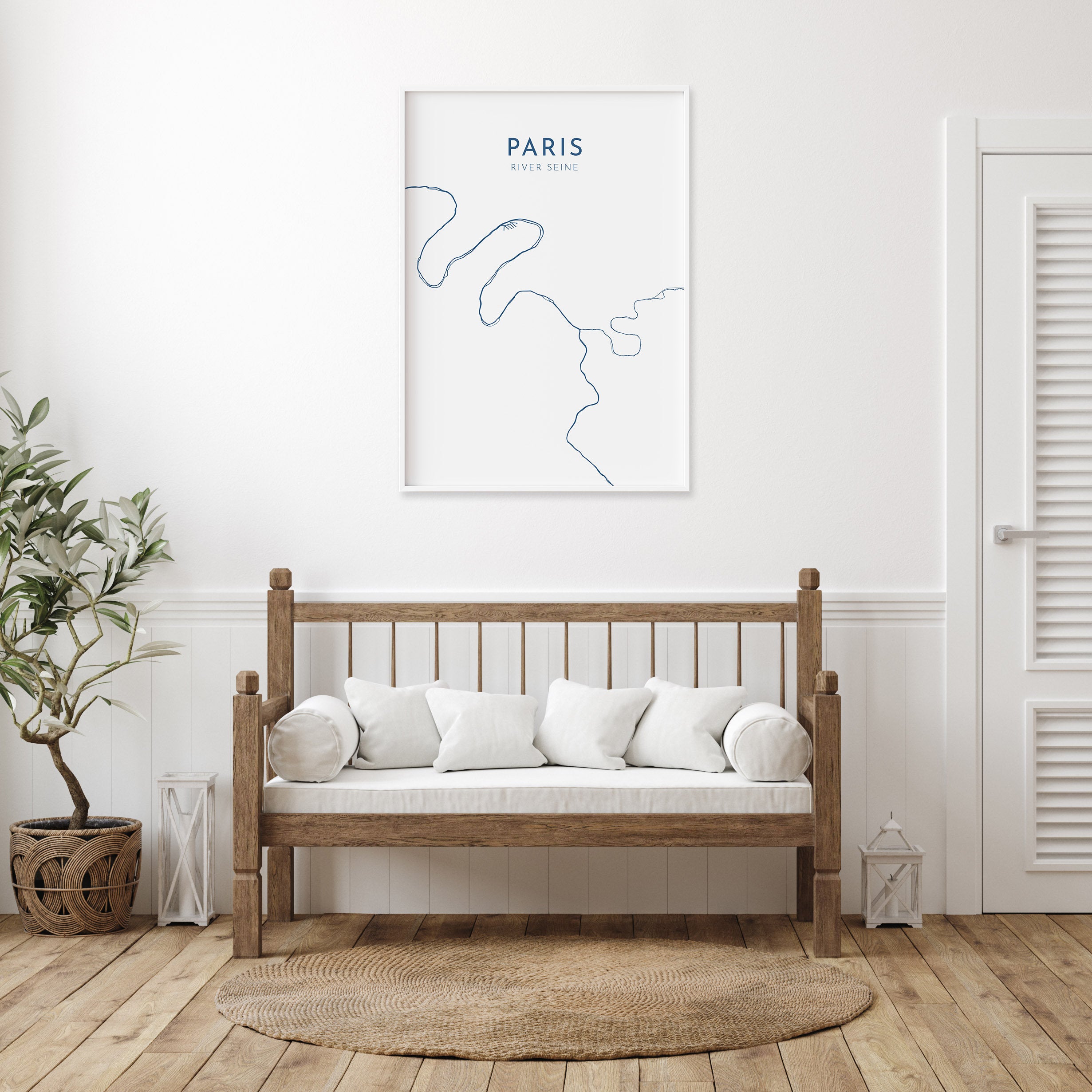 Paris Map - River Seine Map Art, Paris Art Print, City Map, Paris Art Print, Seine Map, River Art, France Map Art, Paris Travel Poster