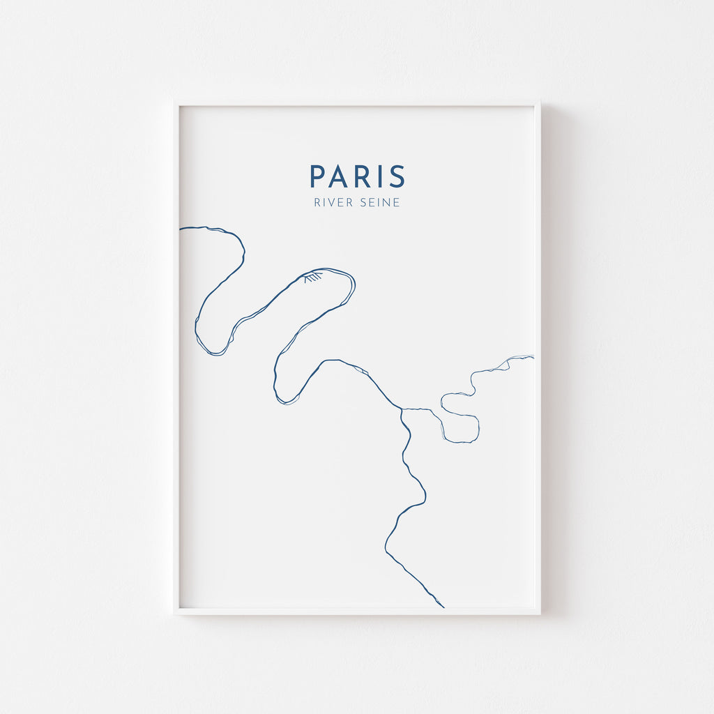 Paris Map - River Seine Map Art, Paris Art Print, City Map, Paris Art Print, Seine Map, River Art, France Map Art, Paris Travel Poster