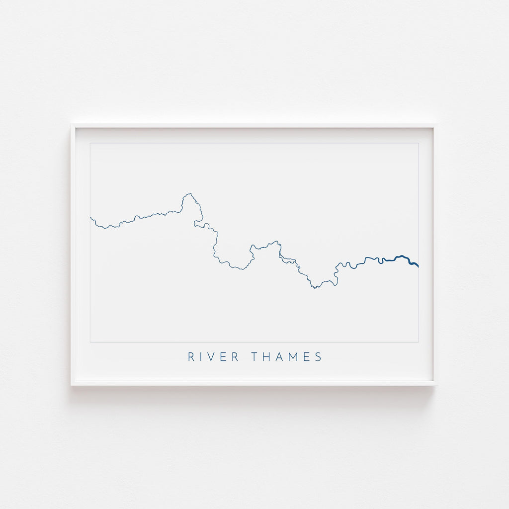 River Thames Print - Source to Sea, Thames Path Art, London Map, The River Thames Print, Thames Path National Trail, Henley, Oxford