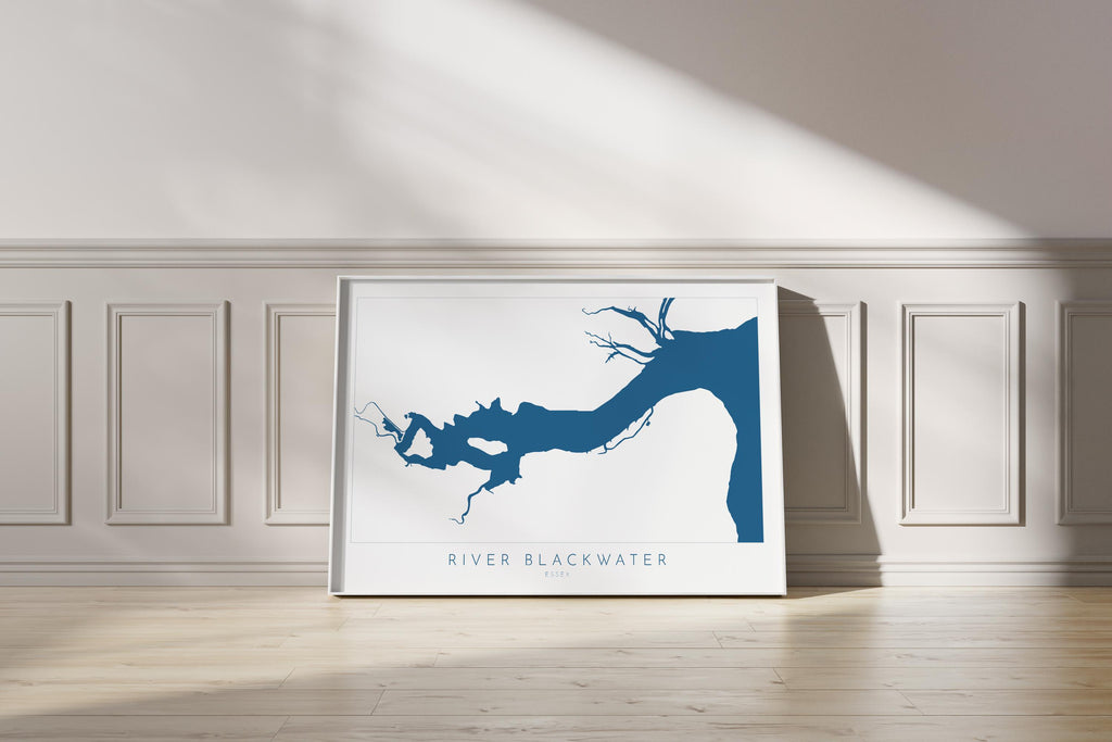 River Blackwater - Maldon, Map Art, Essex Coast, Essex Map, Essex Art, UK