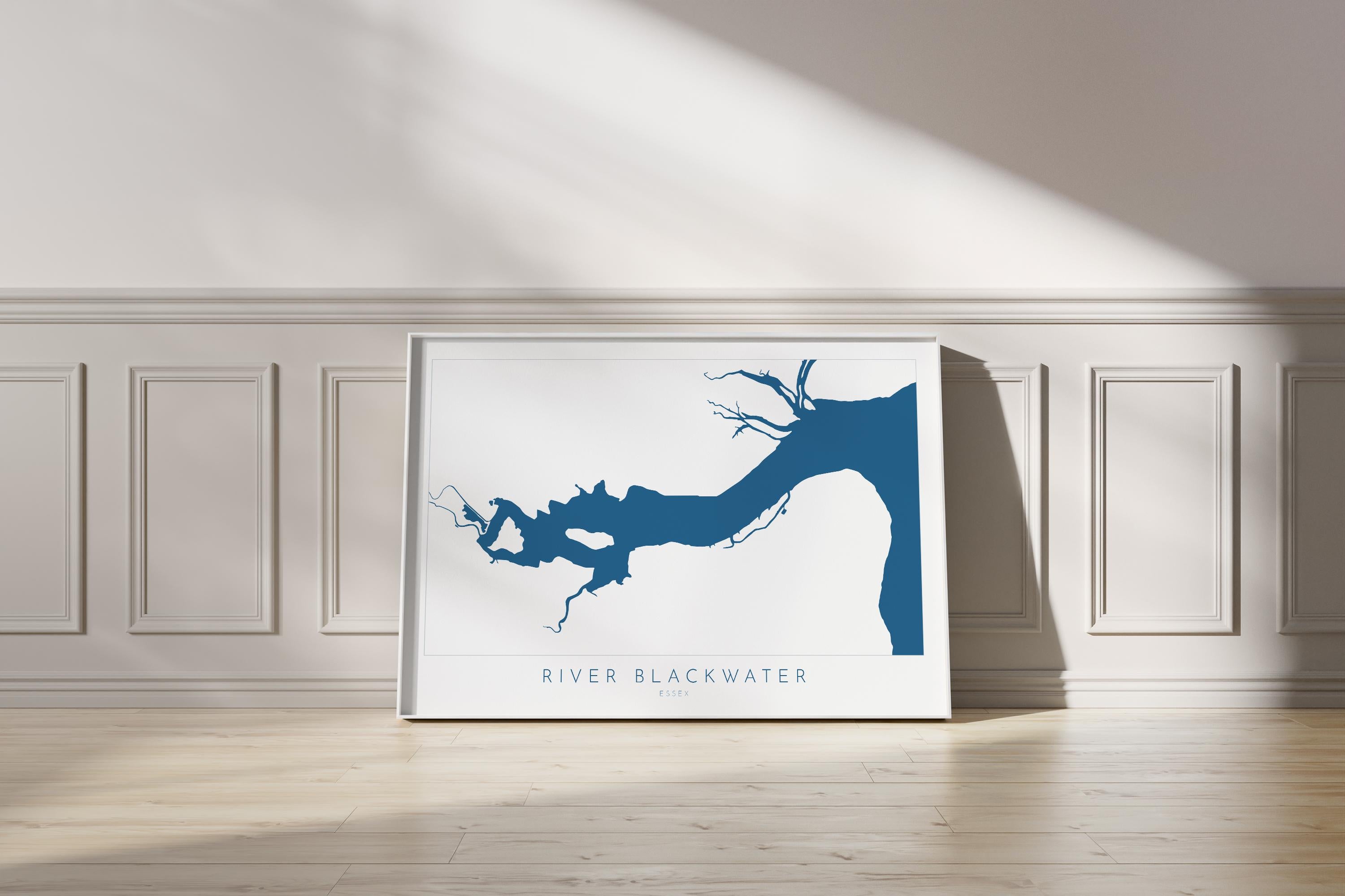 River Blackwater - Maldon, Map Art, Essex Coast, Essex Map, Essex Art, UK