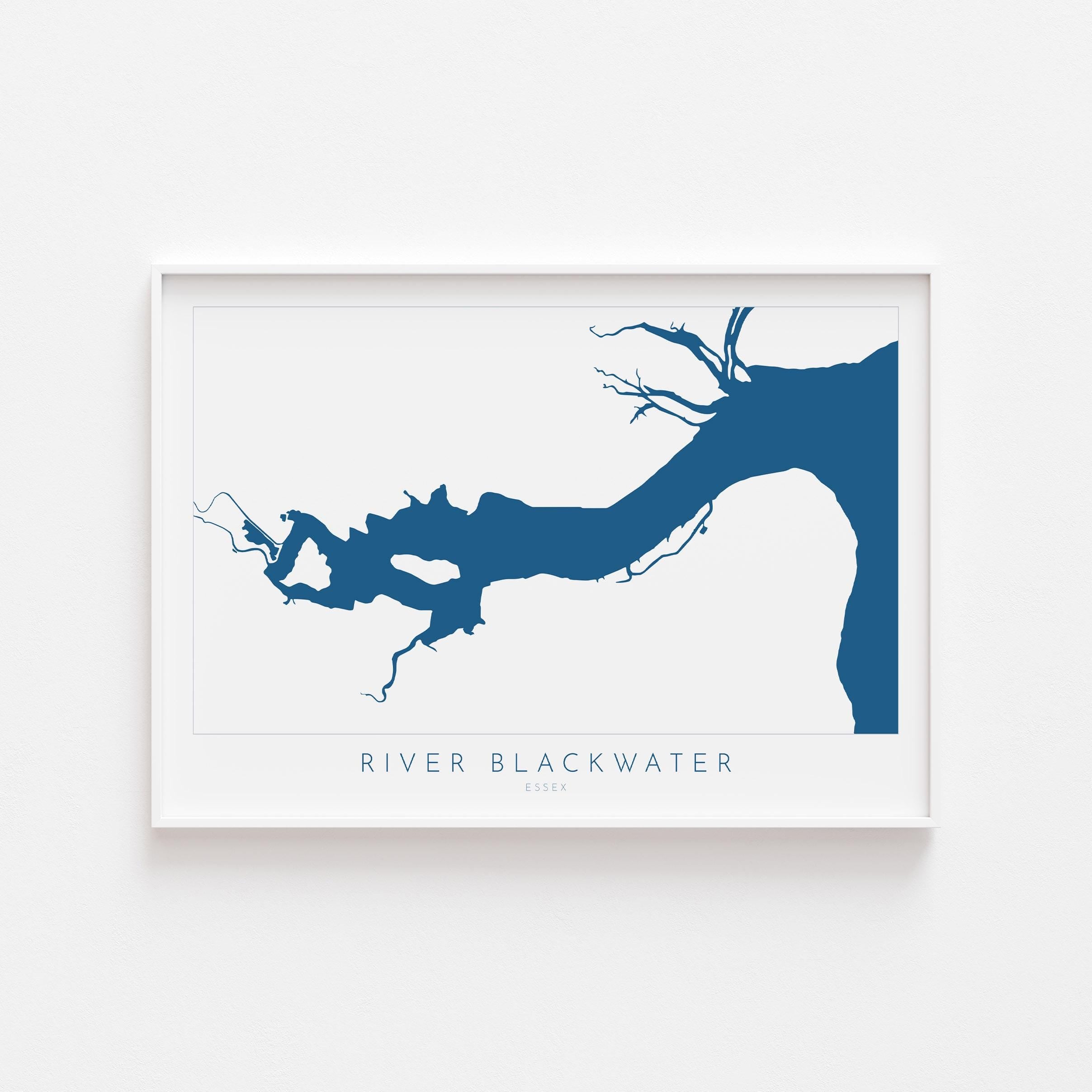 River Blackwater - Maldon, Map Art, Essex Coast, Essex Map, Essex Art, UK