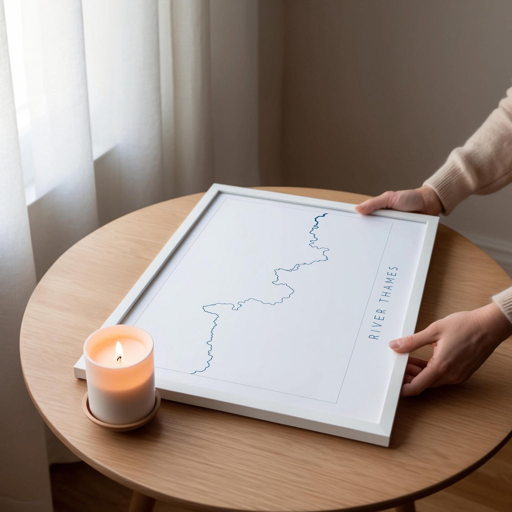 River Thames Print - Source to Sea, Thames Path Art, London Map, The River Thames Print, Thames Path National Trail, Henley, Oxford