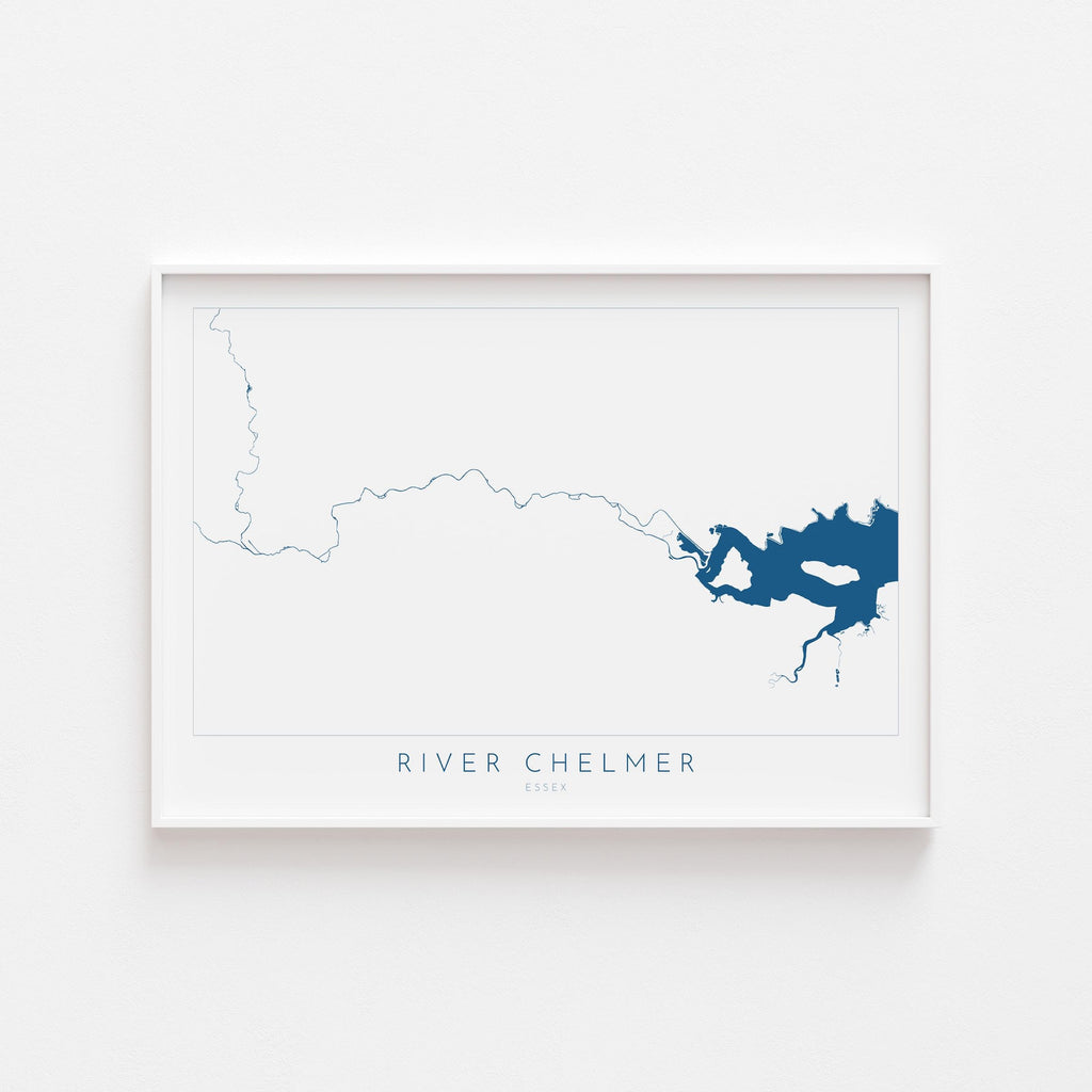 River Chelmer Map Art Print - Essex Map Art, Chelmsford Map Art, Chelmsford Art Print, Essex Poster, Maldon Print Essex, UK River Map Art