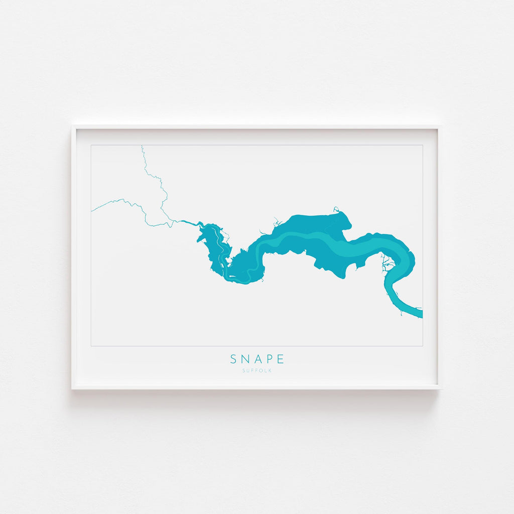 Snape Map Art - Suffolk Map, Suffolk Coast, River Alde Map Print, Snape Maltings Art, Suffolk Travel Print, Map of Snape, Suffolk Coast Art