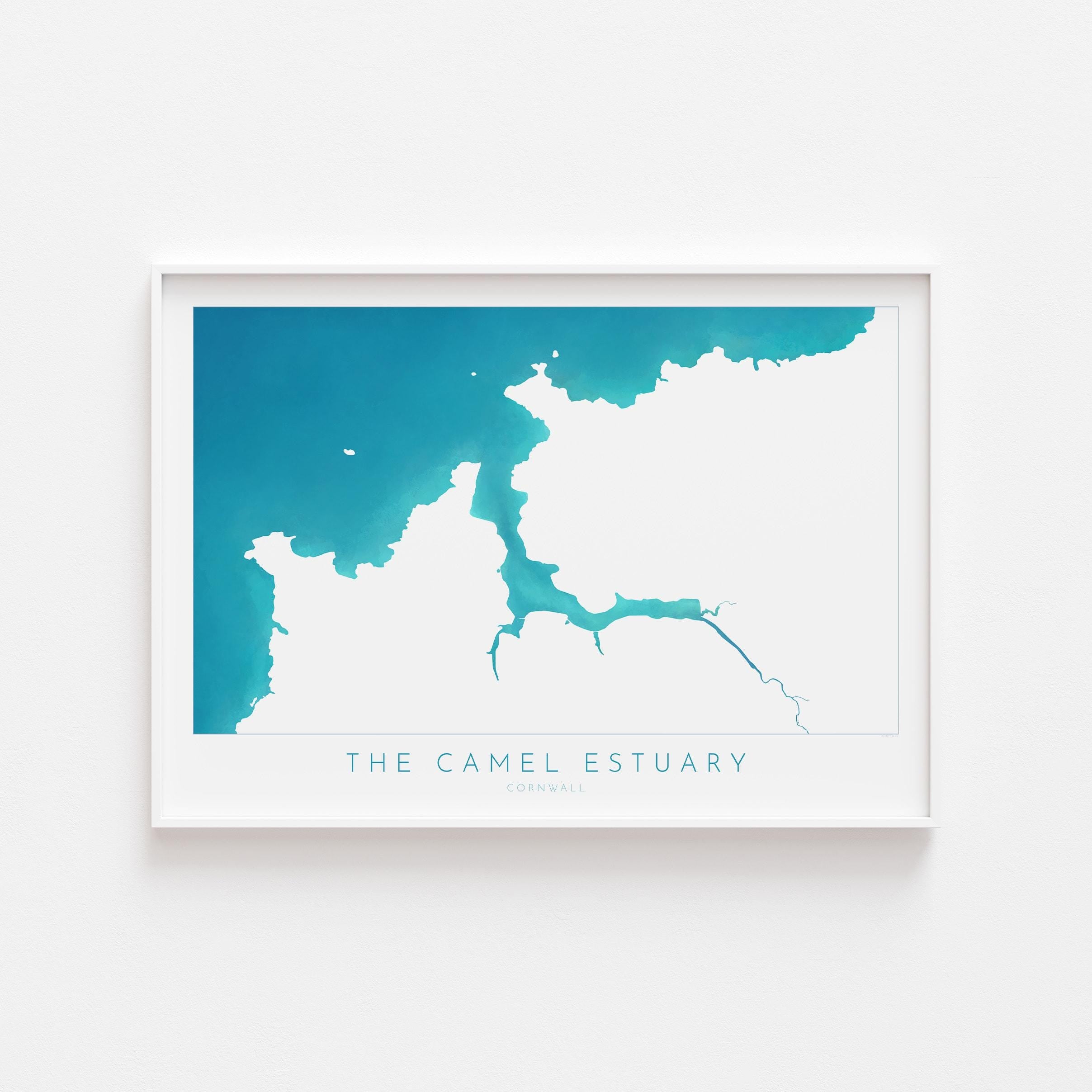 Camel Estuary Map Print - Padstow Map Art, Cornwall Map, Polzeath Travel Art, Cornwall Coast Art, River Camel Print, Cornish Coast Art Map