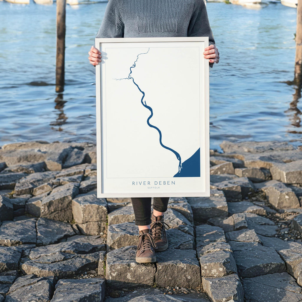 River Deben Map Art - Suffolk Map Print, Woodbridge Art, Woodbridge Map, Suffolk Map, Suffolk Coast, Suffolk Travel Print, Suffolk Art UK