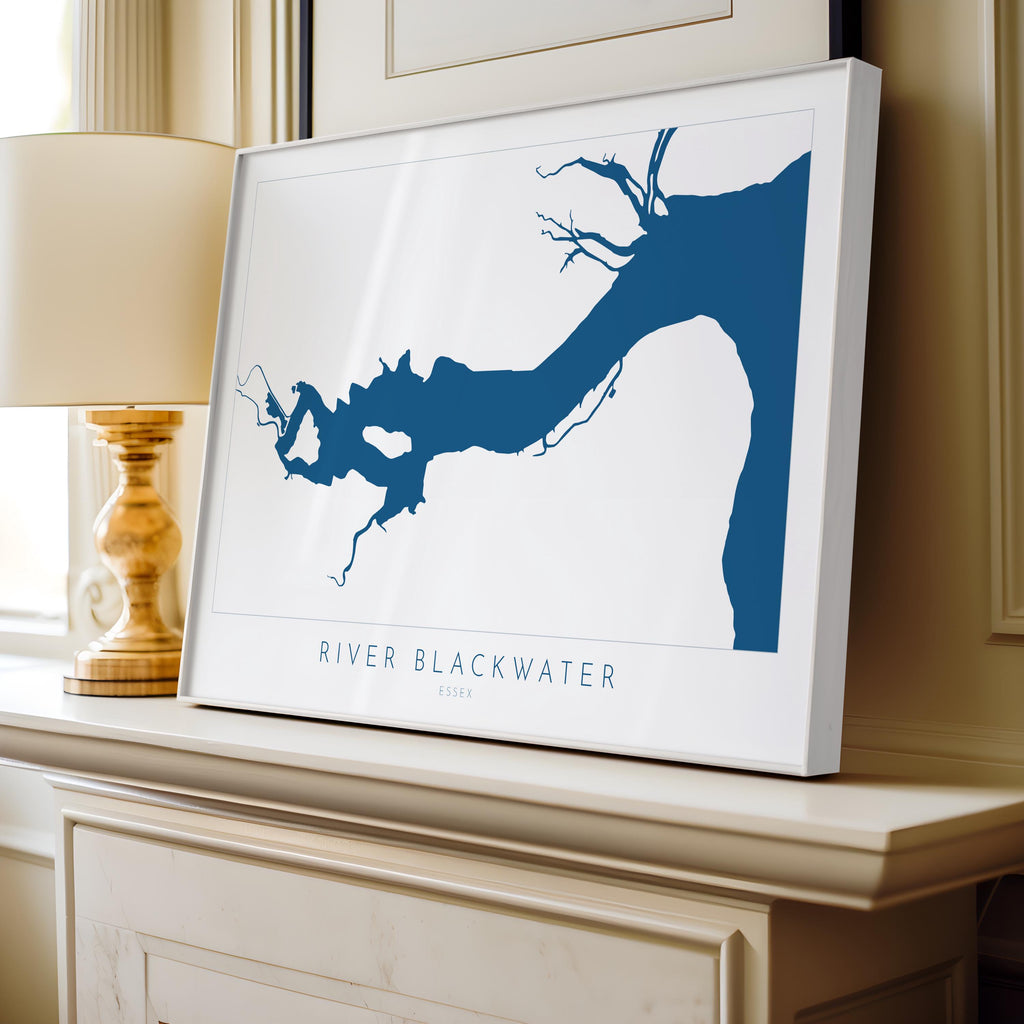 River Blackwater - Maldon, Map Art, Essex Coast, Essex Map, Essex Art, UK