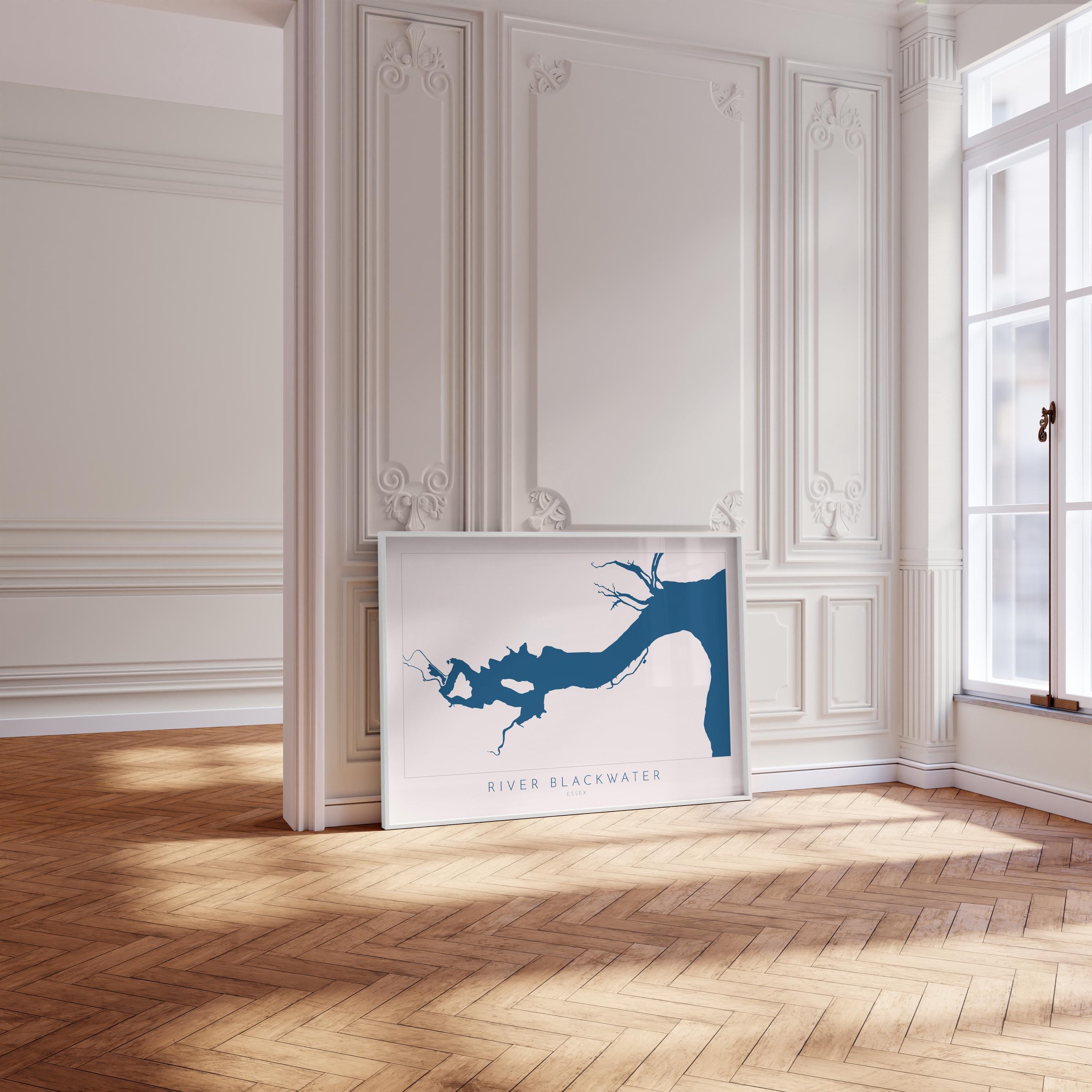 River Blackwater - Maldon, Map Art, Essex Coast, Essex Map, Essex Art, UK