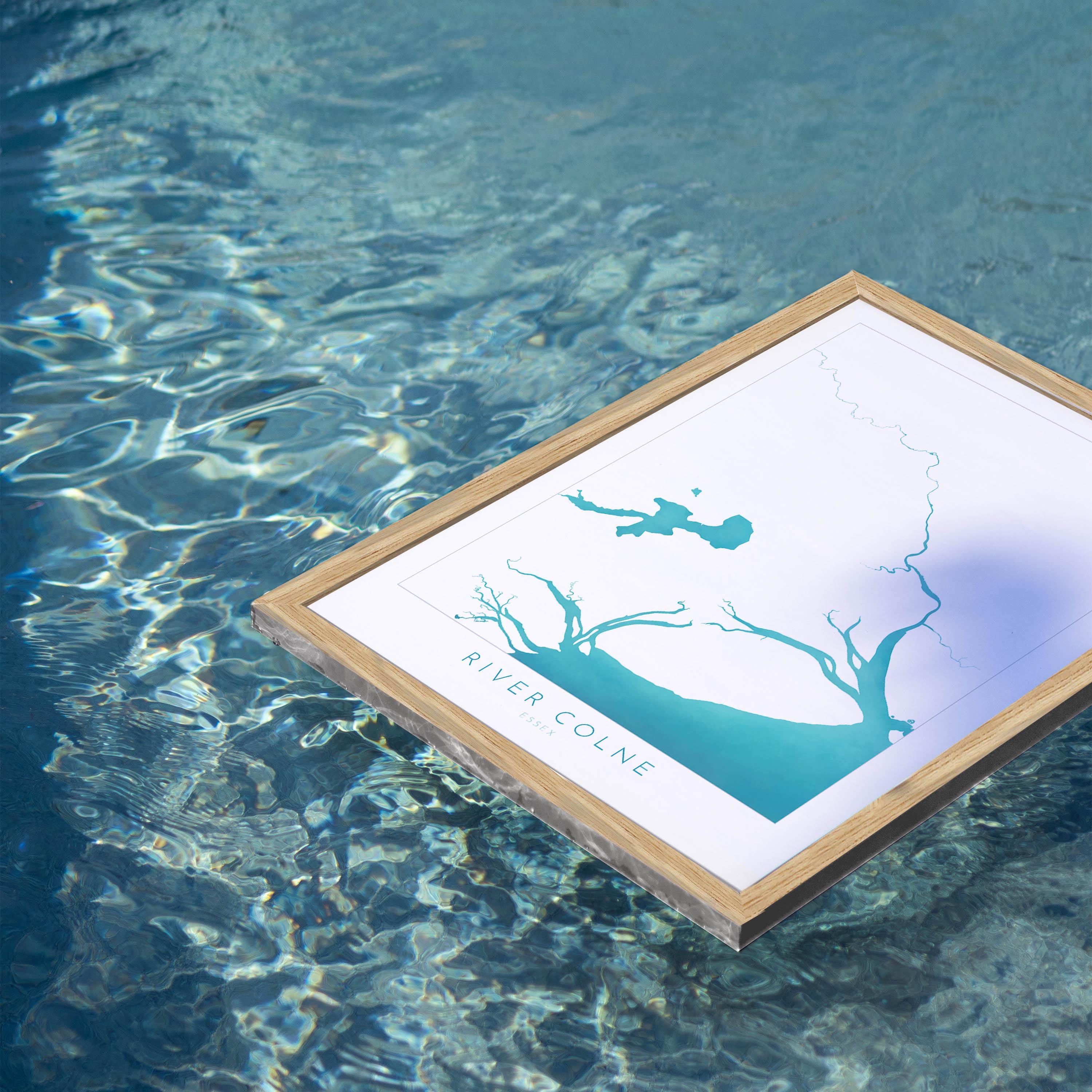 River Colne Map Print - Essex Map Art, Wivenhoe Map Art, Colchester Print, Essex Art, Mersea Island, Essex Coast, Nautical Art, UK Rivers