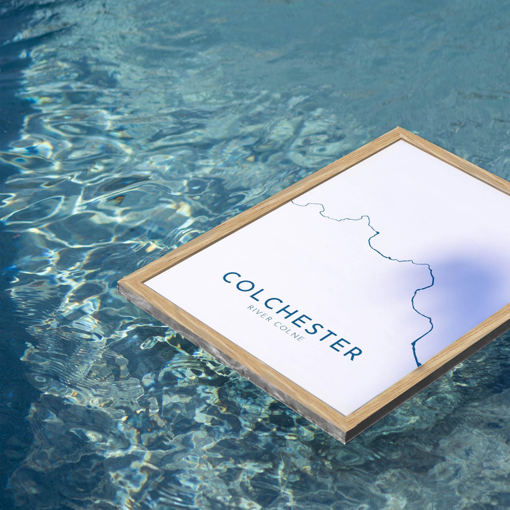 Colchester Print Map Art - Colchester Essex Art Print, River Colne Map, Essex Map, Colchester Poster, Essex Art, Colchester Art Print