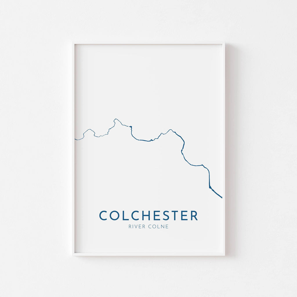 Colchester Print Map Art - Colchester Essex Art Print, River Colne Map, Essex Map, Colchester Poster, Essex Art, Colchester Art Print