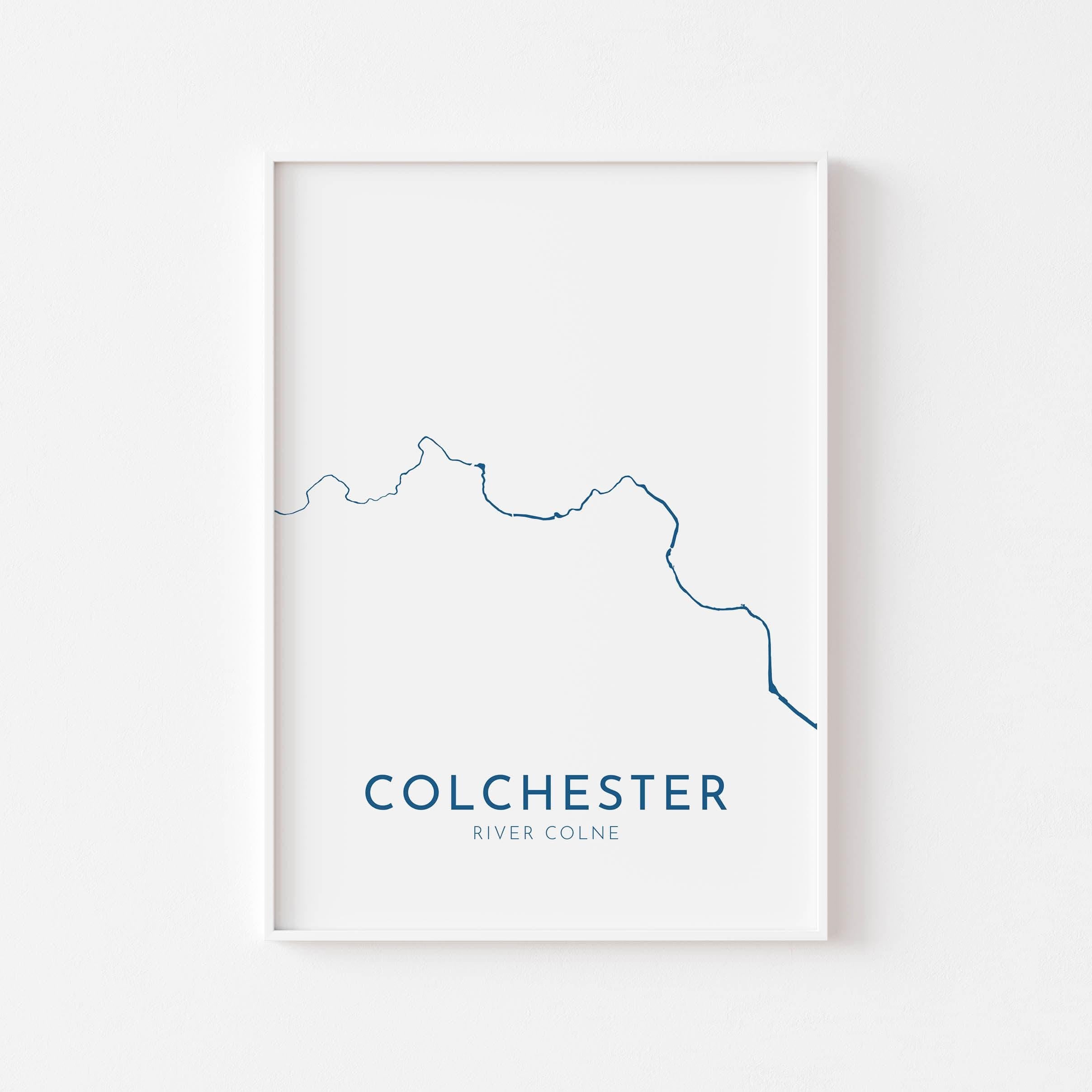 Colchester Print Map Art - Colchester Essex Art Print, River Colne Map, Essex Map, Colchester Poster, Essex Art, Colchester Art Print
