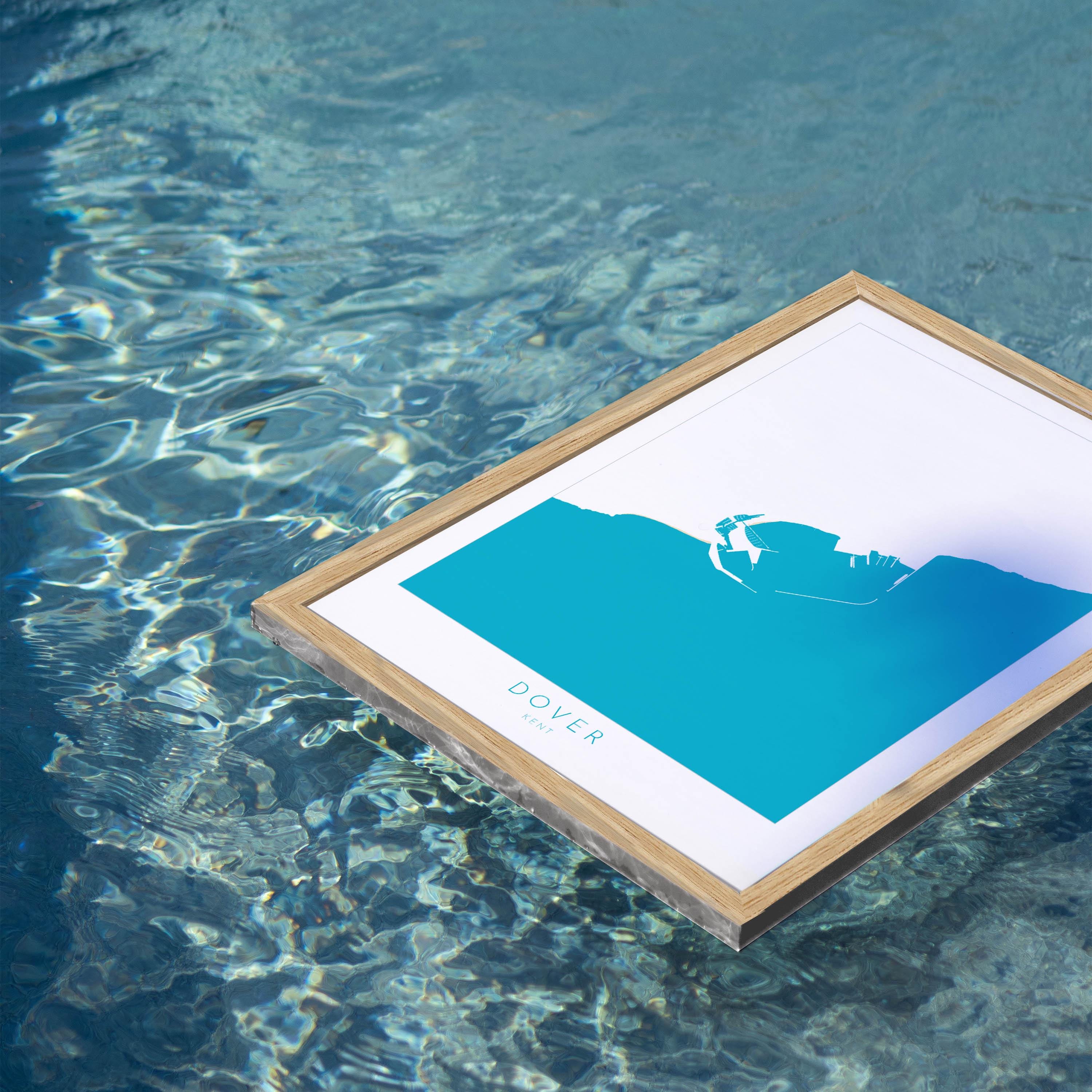 Dover Map Print - Dover Prints, Dover Wall Art, Kent Map Art, Kent Coast, A1, A2, A3, A4, Dover Beach Art, Dover Kent Map, UK Coastline