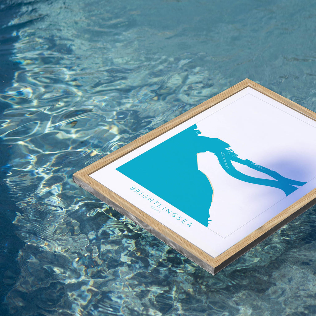 Brightlingsea Map Art - Brightlingsea Essex Art, Essex Map, Brightlingsea UK, Colchester Map, Essex Art