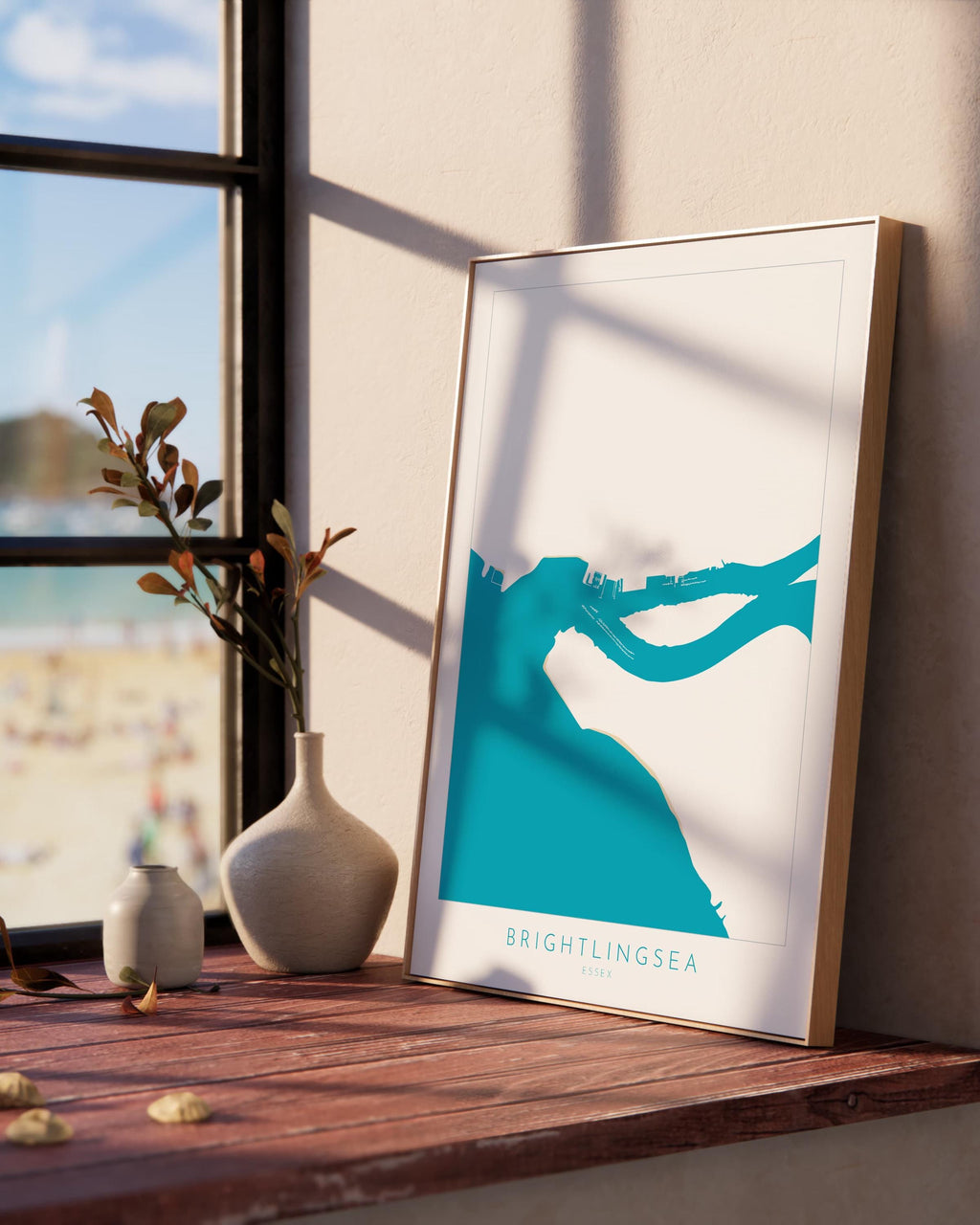 Brightlingsea Map Art - Brightlingsea Essex Art, Essex Map, Brightlingsea UK, Colchester Map, Essex Art