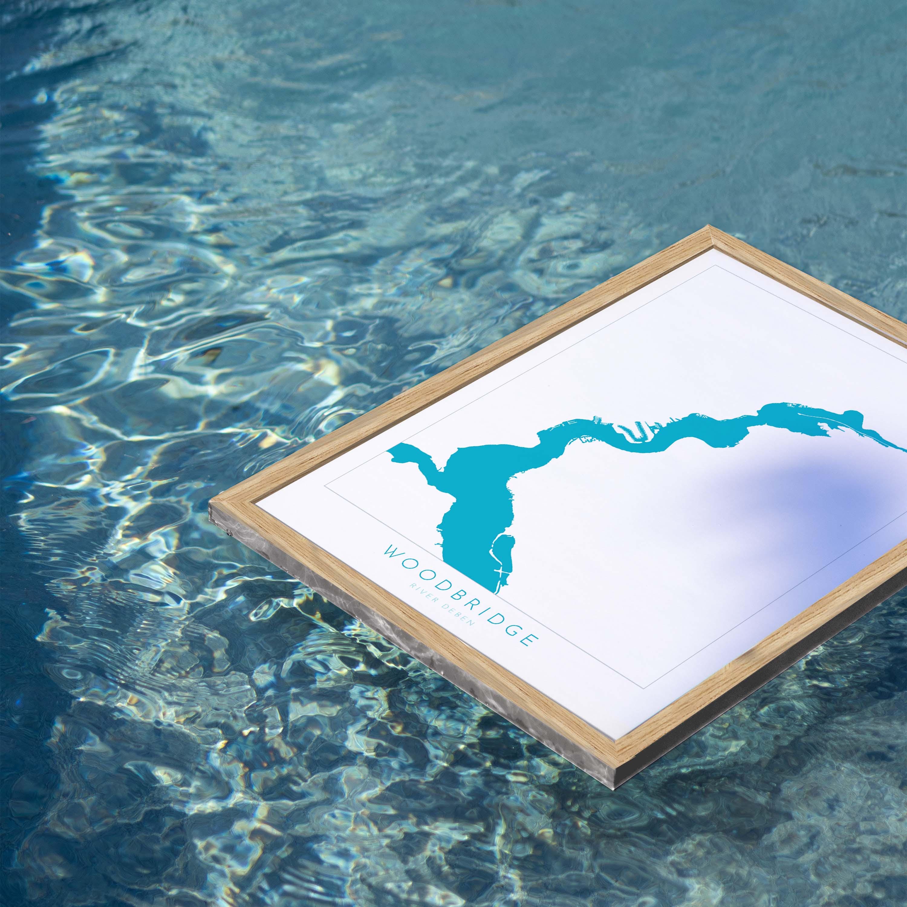 Woodbridge - Suffolk, Woodbridge Art, Suffolk Map, River Deben, Suffolk Coast, Suffolk Travel Print, Woodbridge Map, Suffolk Art