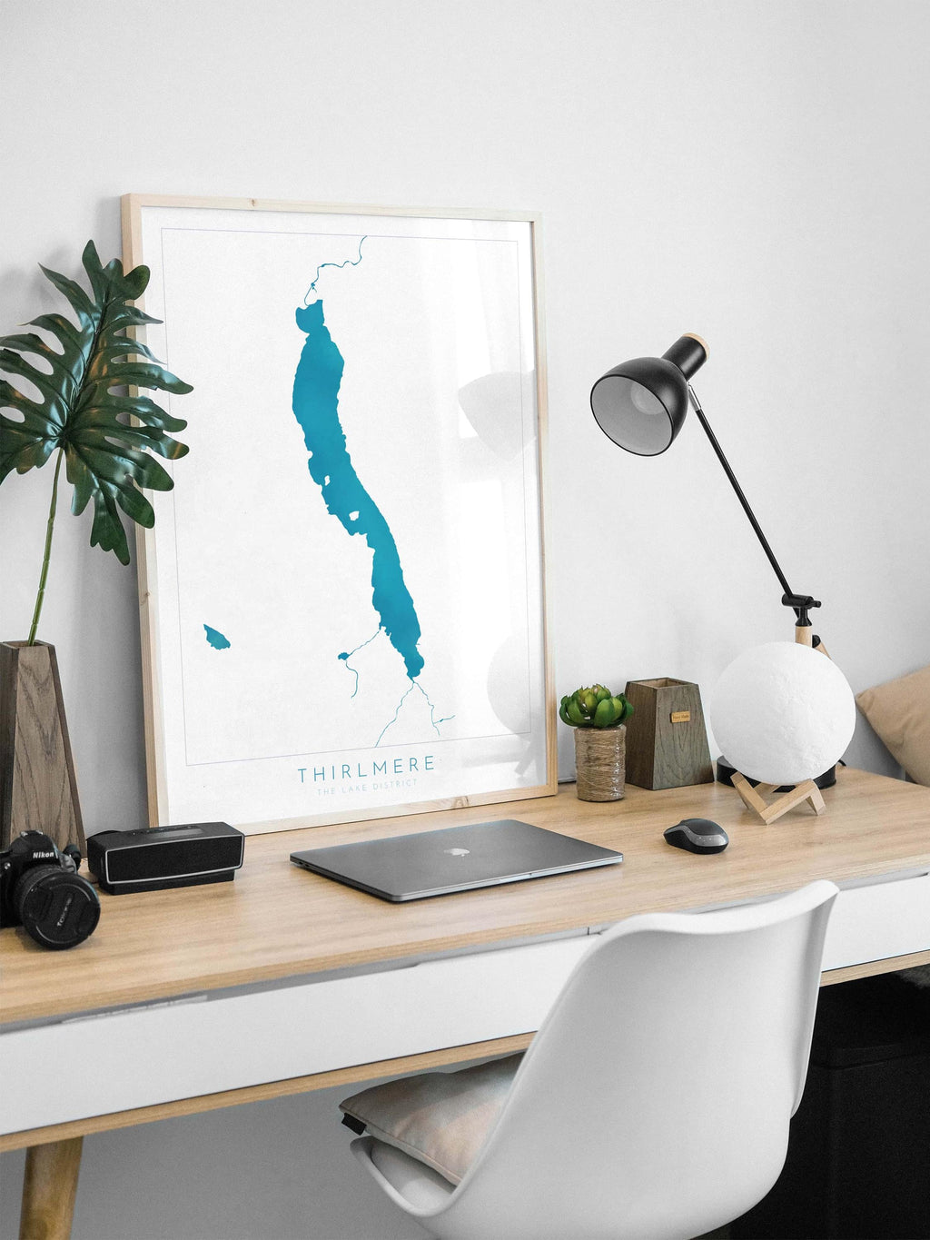 Thirlmere Print, The Lake District Map, National Park Print, Travel Poster, Map Art, Cumbria Location Art, The Lakes