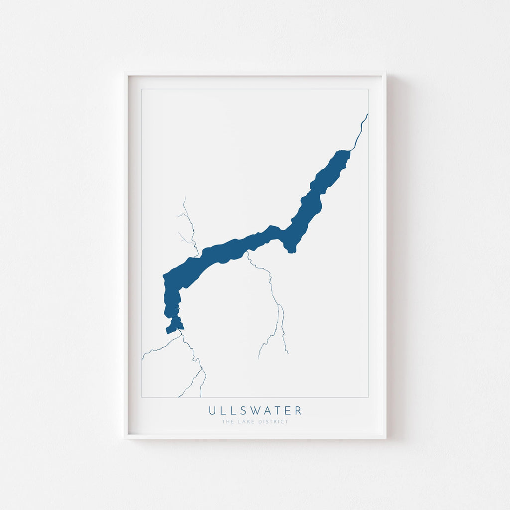 Ullswater Print, The Lake District Map, National Park Print, Travel Poster, Map Art, Cumbria Location Art, The Lakes