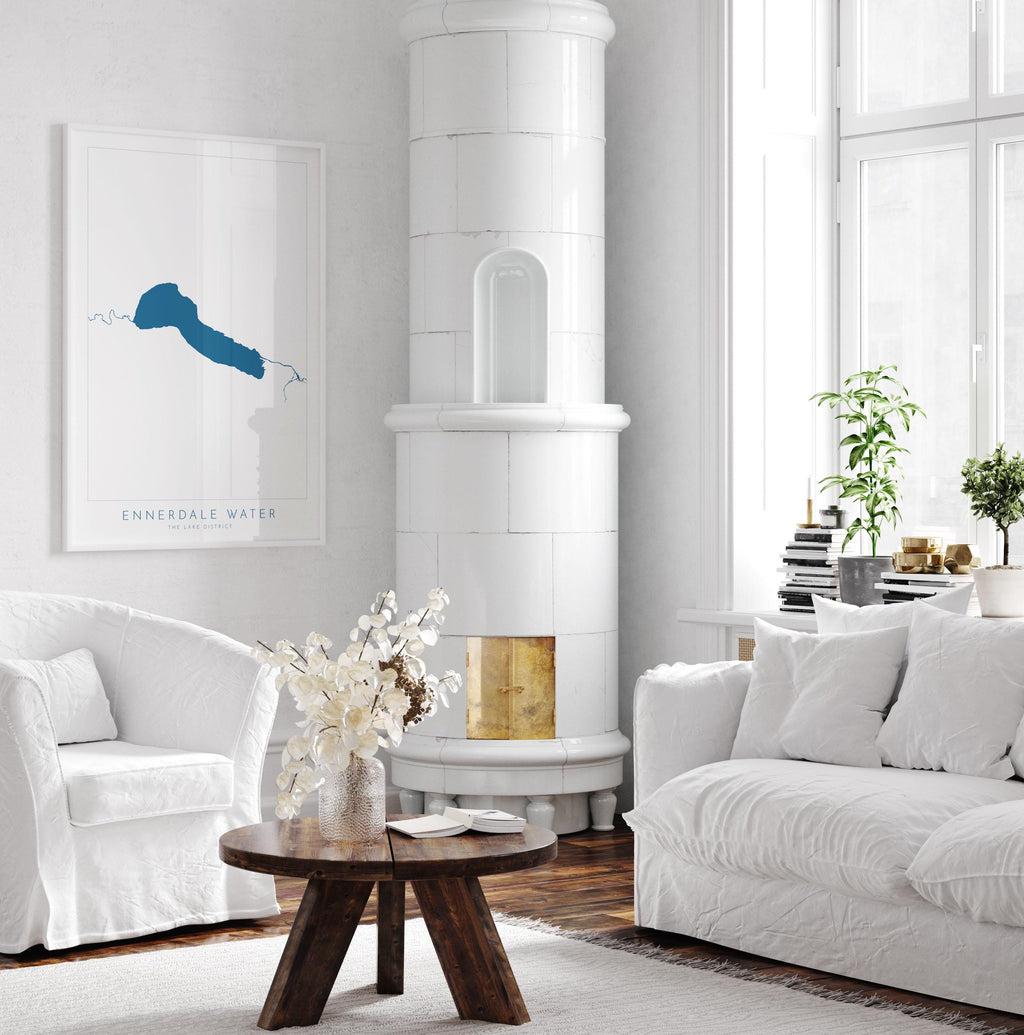 Ennerdale Water Print, The Lake District Map, National Park Print, Travel Poster, Map Art, Cumbria, The Lakes