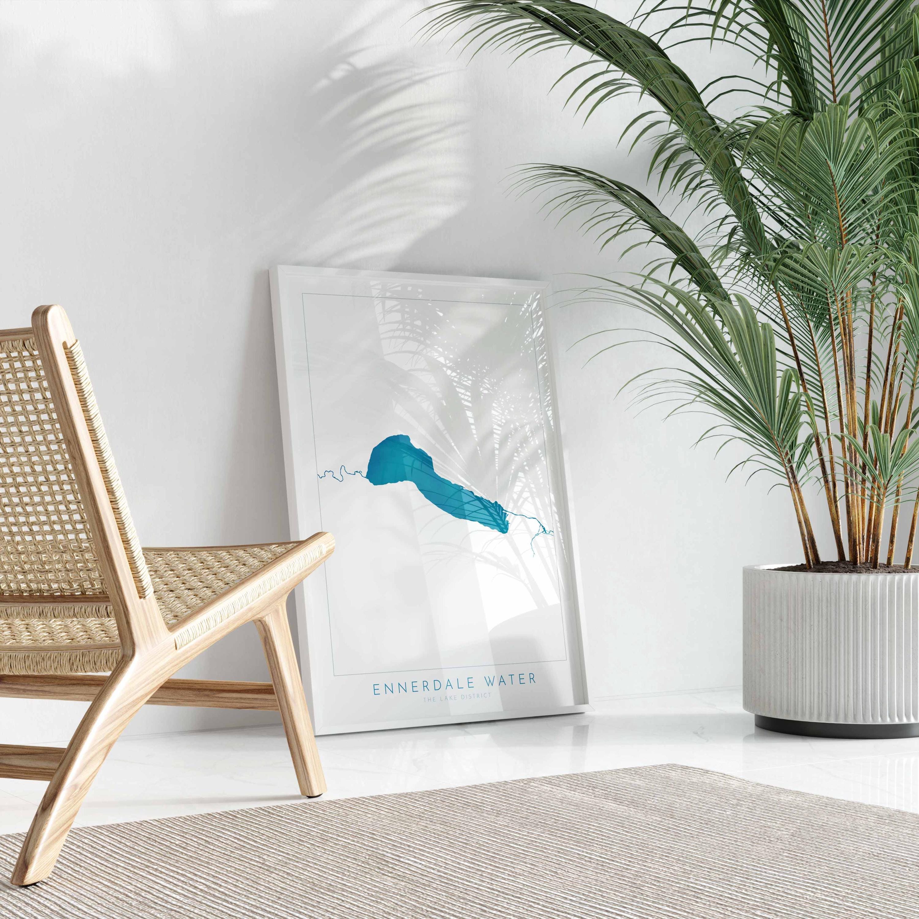 Ennerdale Water Print, The Lake District Map, National Park Print, Travel Poster, Map Art, Cumbria, The Lakes