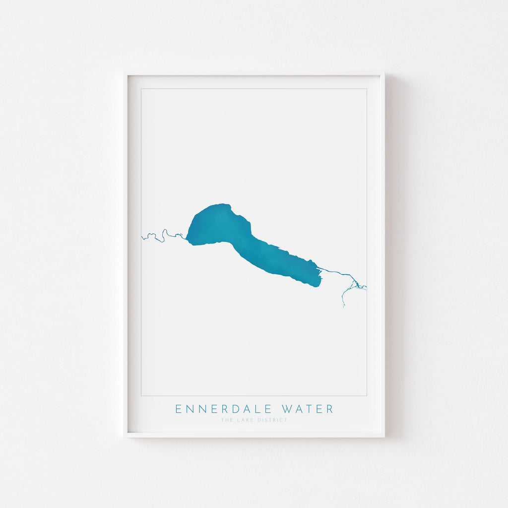 Ennerdale Water Print, The Lake District Map, National Park Print, Travel Poster, Map Art, Cumbria, The Lakes