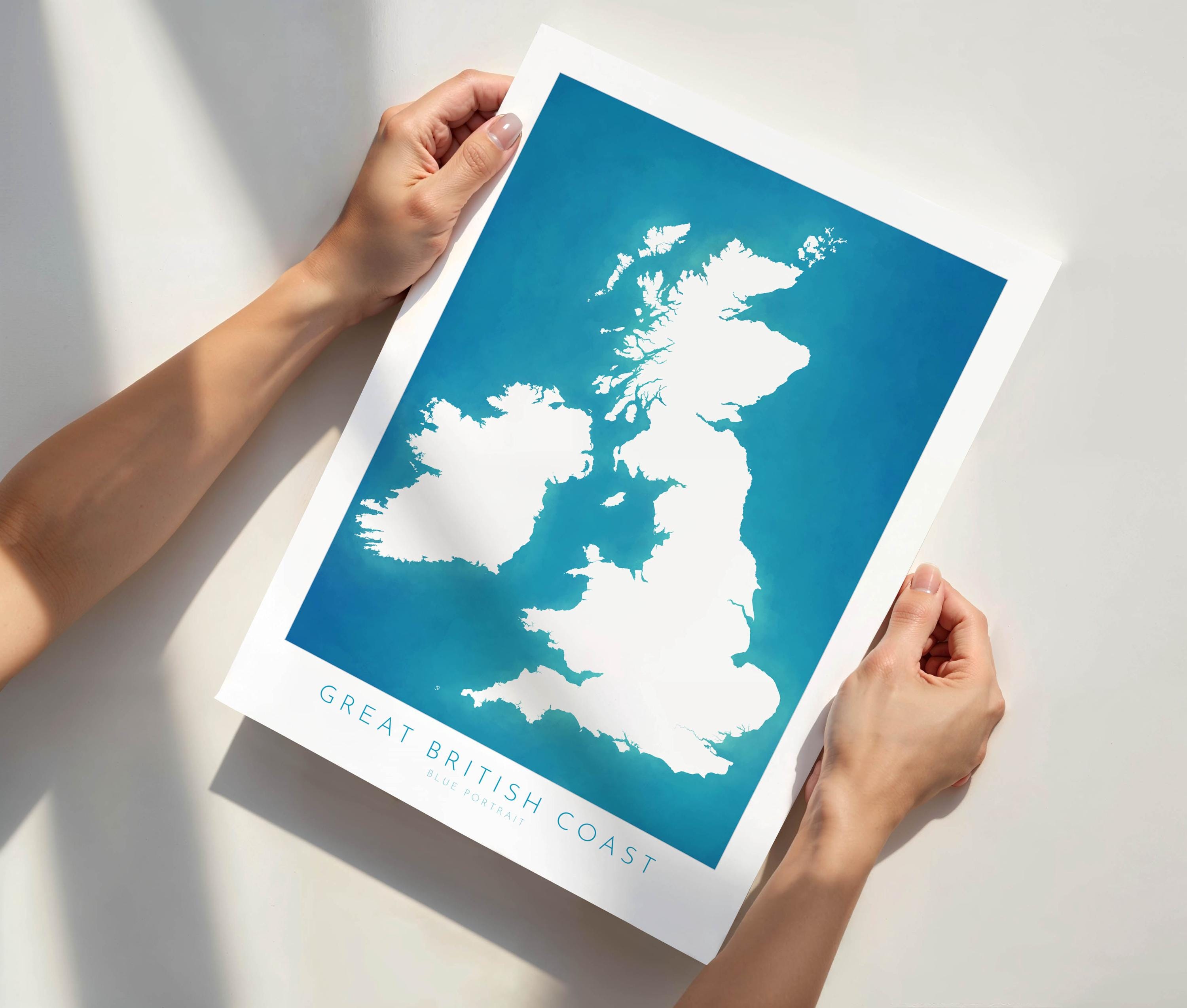 UK Coastline Map - Great Britain Coast Map, United Kingdom Map, Coastal Path