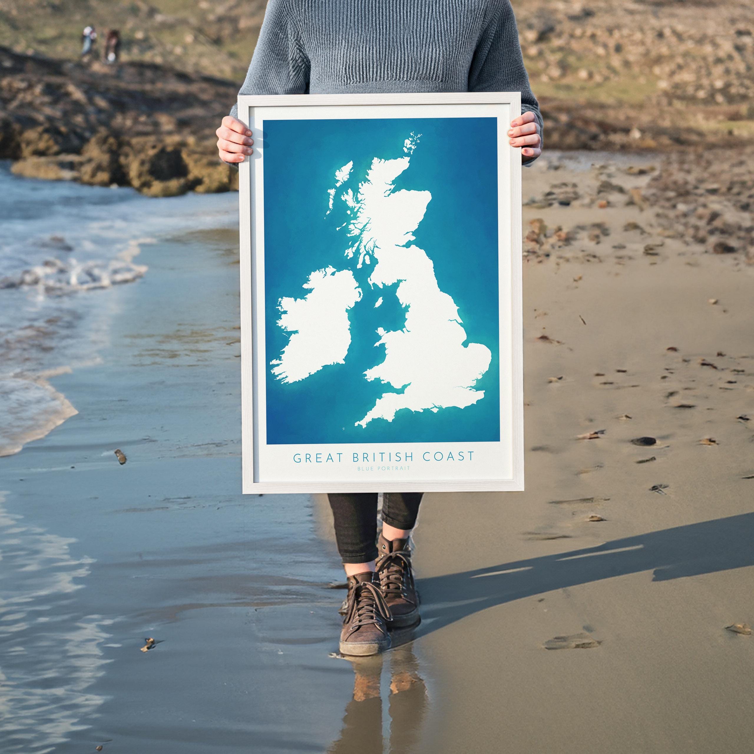 UK Coastline Map - Great Britain Coast Map, United Kingdom Map, Coastal Path