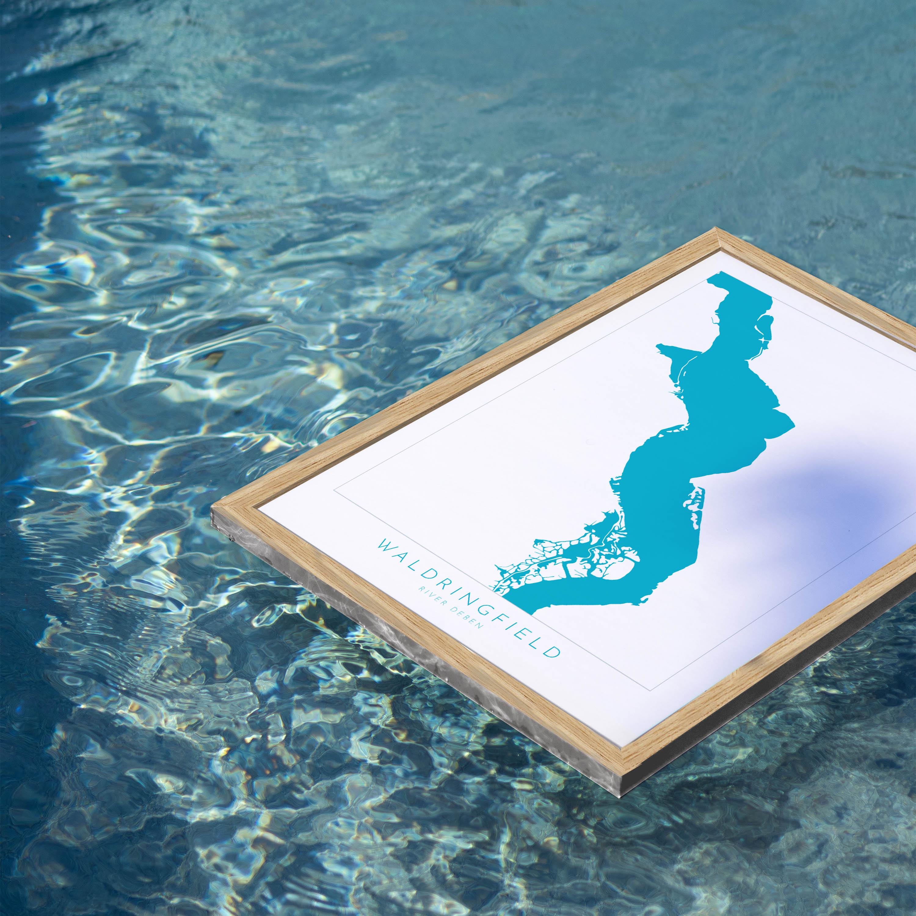 Waldringfield - River Deben, Woodbridge, Suffolk Map, Suffolk Coast, Suffolk Travel Print, Woodbridge Map, Suffolk Art