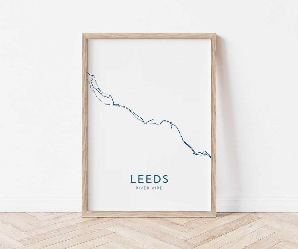 Leeds Map Art - Leeds UK Art Print, Leeds Yorkshire Map, Leeds Travel Print, Leeds Poster, A4, A3, A2, A1 Art Print, UK City Map