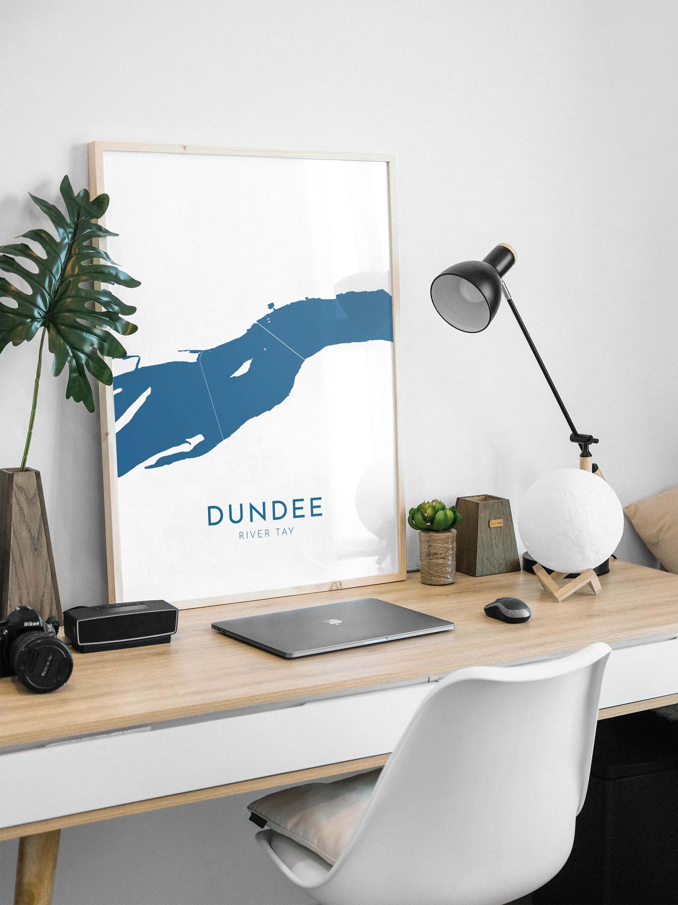 Dundee Map Art - Scotland Map Art, Dundee UK Map Art, River Tay Map, Dundee Travel Print