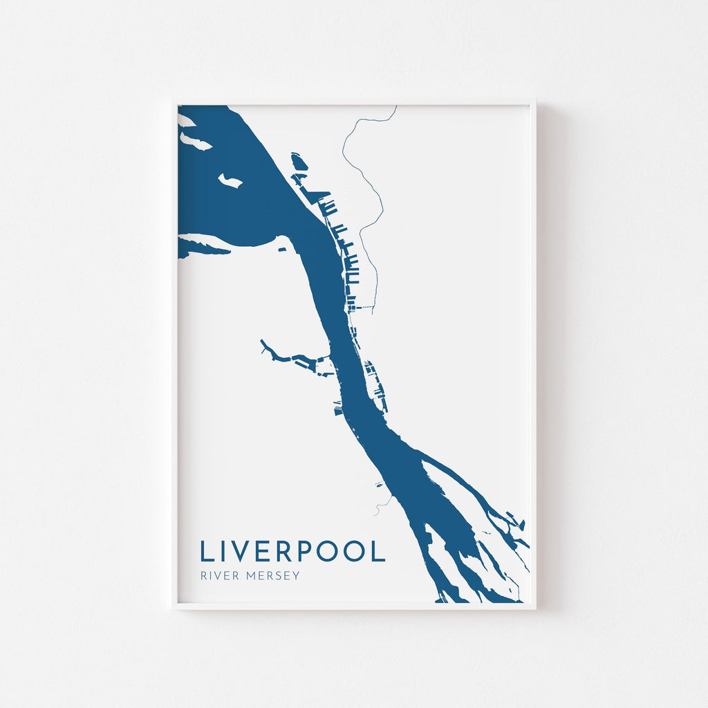 Liverpool Map Art - River Mersey Map, Liverpool Art, Liverpool Travel Print, Nautical Décor, City Map Art, UK Cities