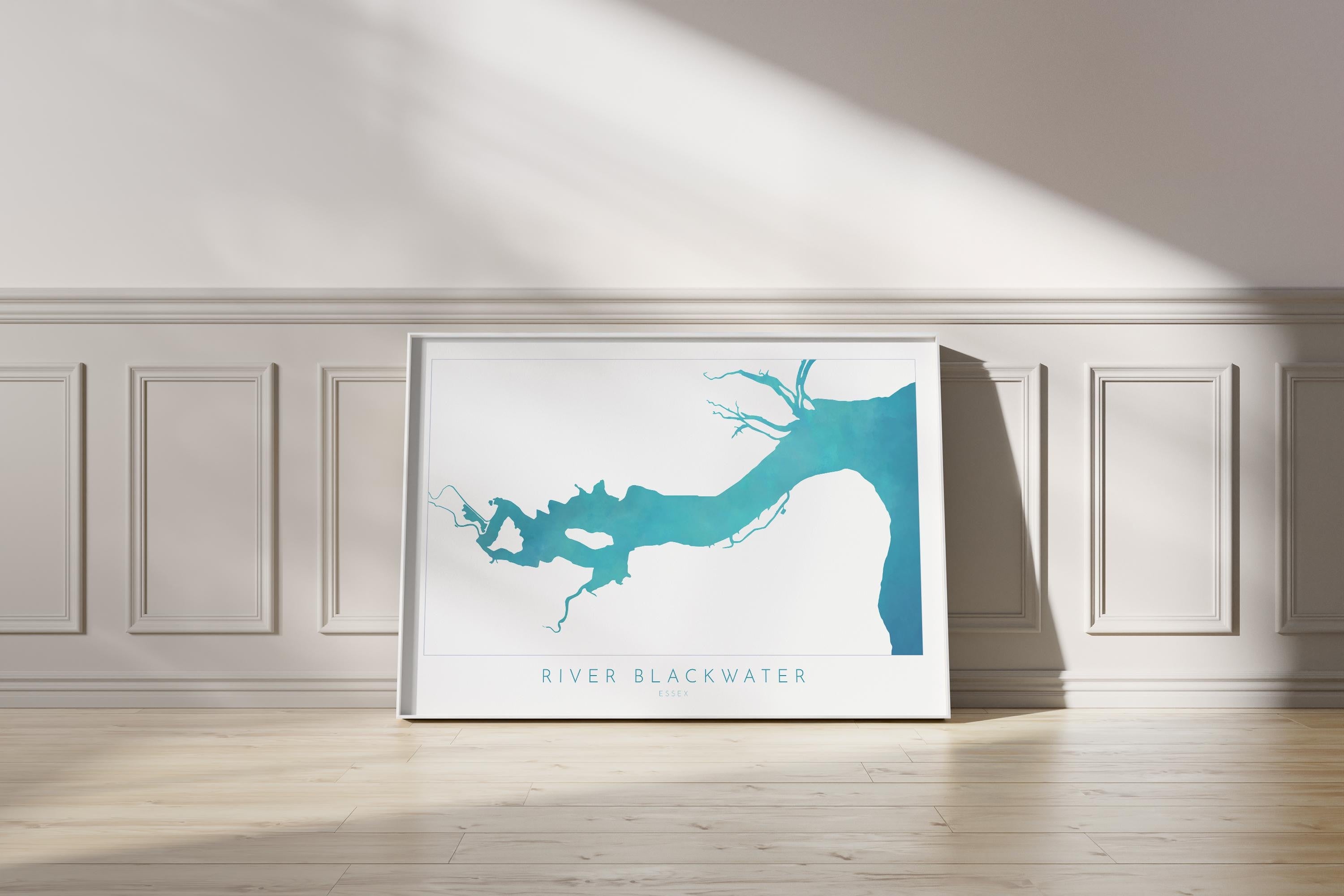 River Blackwater - Maldon, Map Art, Essex Coast, Essex Map, Essex Art, UK