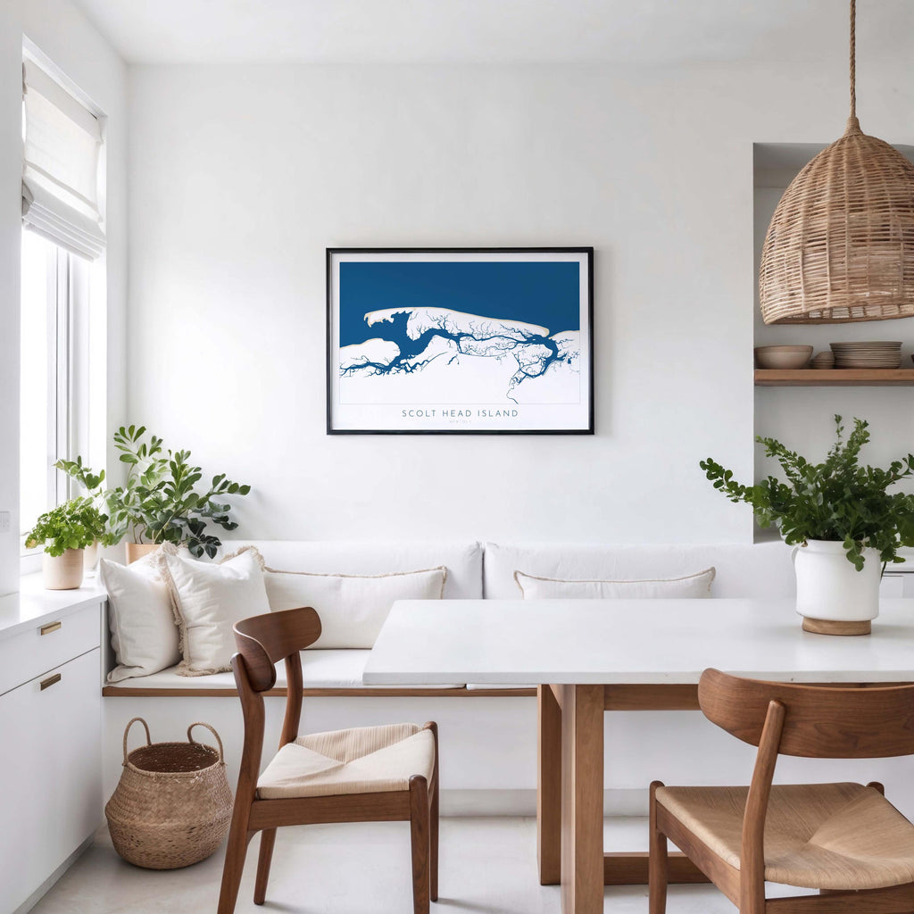 Scolt Head Island Map Art - Norfolk Map, Brancaster Beach Art, Burnham Overy Map, North Norfolk Coast, Norfolk Travel Print, Burnham Market