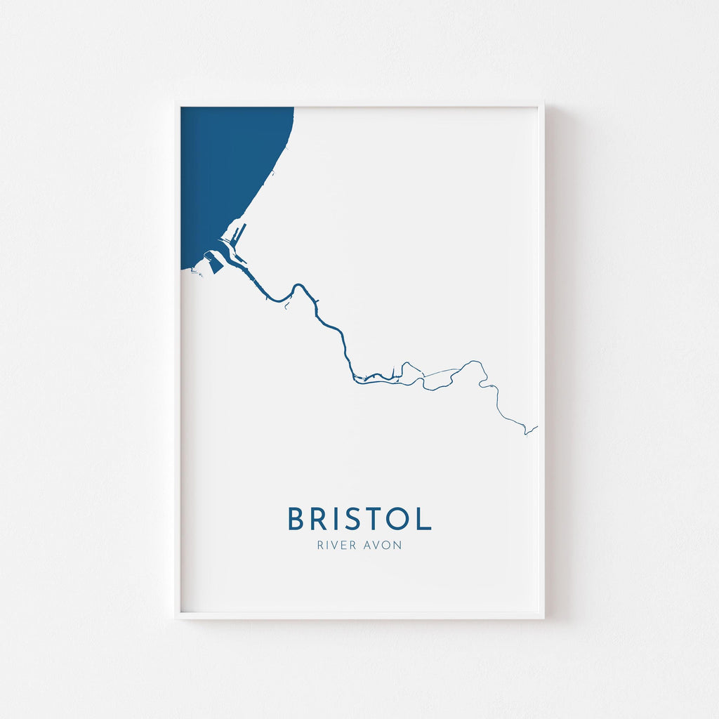 Bristol Map Art - Bristol UK Art, Bristol Travel Print, UK City Map Art, Bristol Map Print, River Avon Map