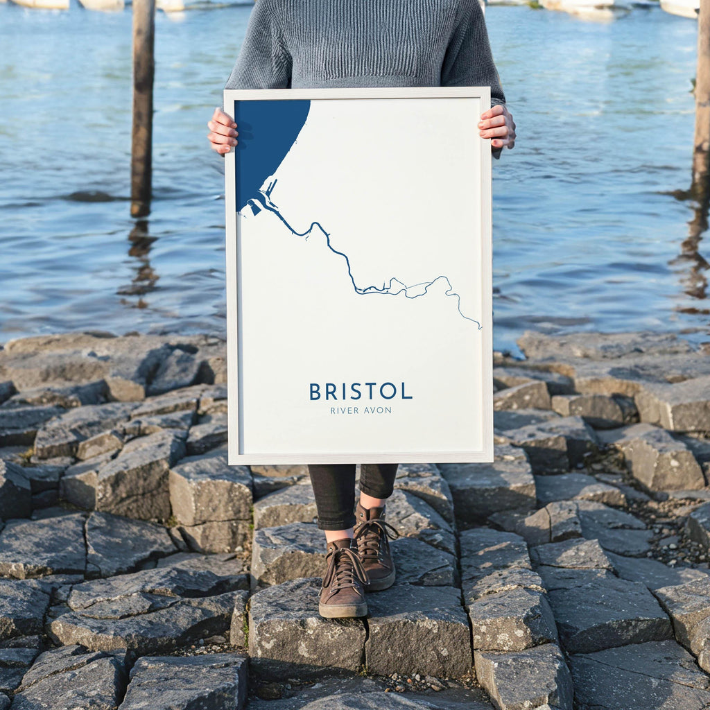 Bristol Map Art - Bristol UK Art, Bristol Travel Print, UK City Map Art, Bristol Map Print, River Avon Map
