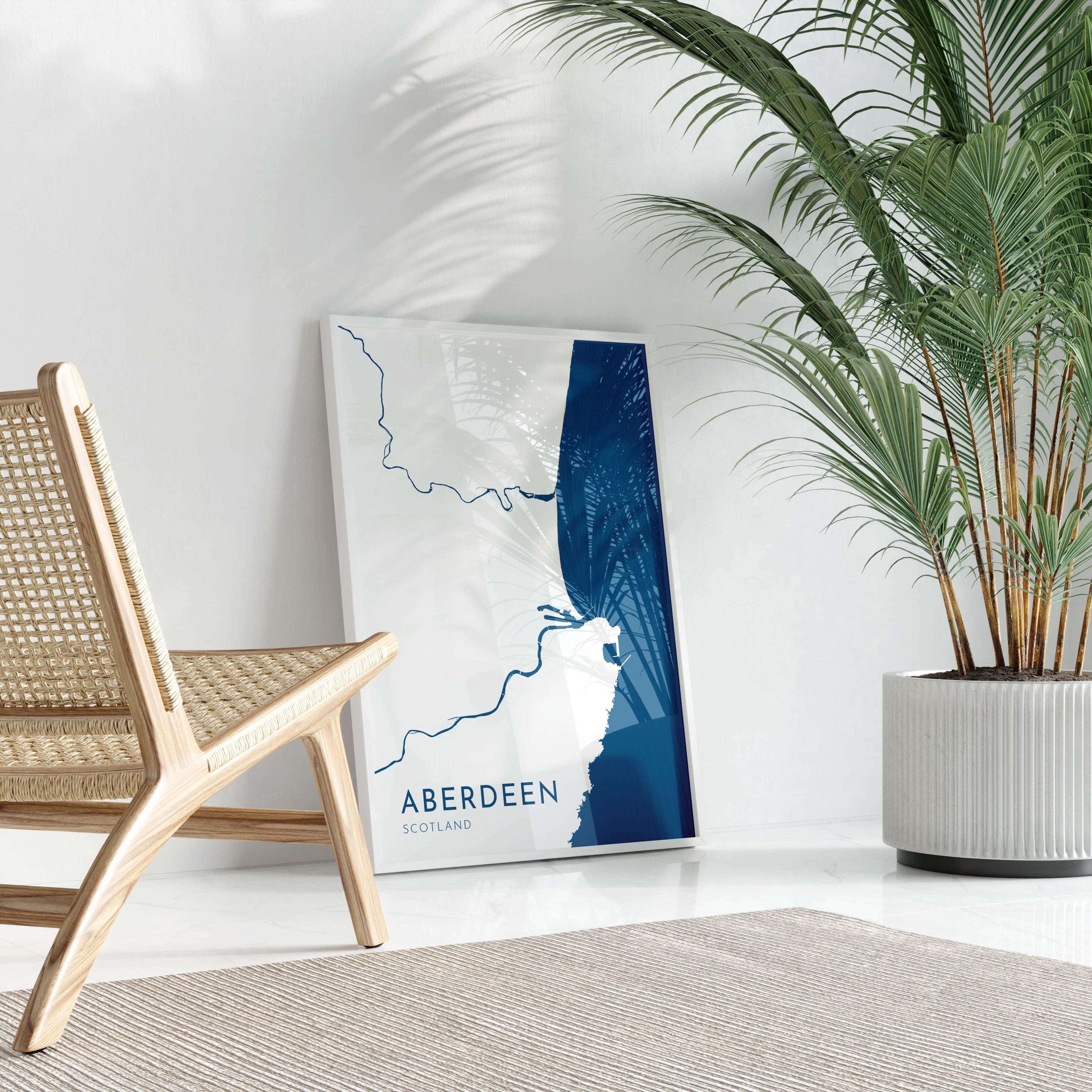 Aberdeen Map Art - Scotland Map Art, Aberdeen UK Map Art, Aberdeen Travel Print, UK City Map Art, Scottish Art Print, Scottish Coast