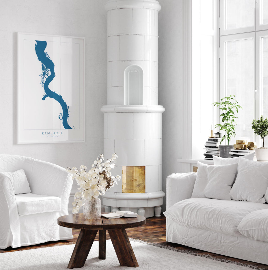 Ramsholt - River Deben, Suffolk Map, Suffolk Coast, Suffolk Travel Print, Ramsholt Arms Suffolk, Suffolk Art