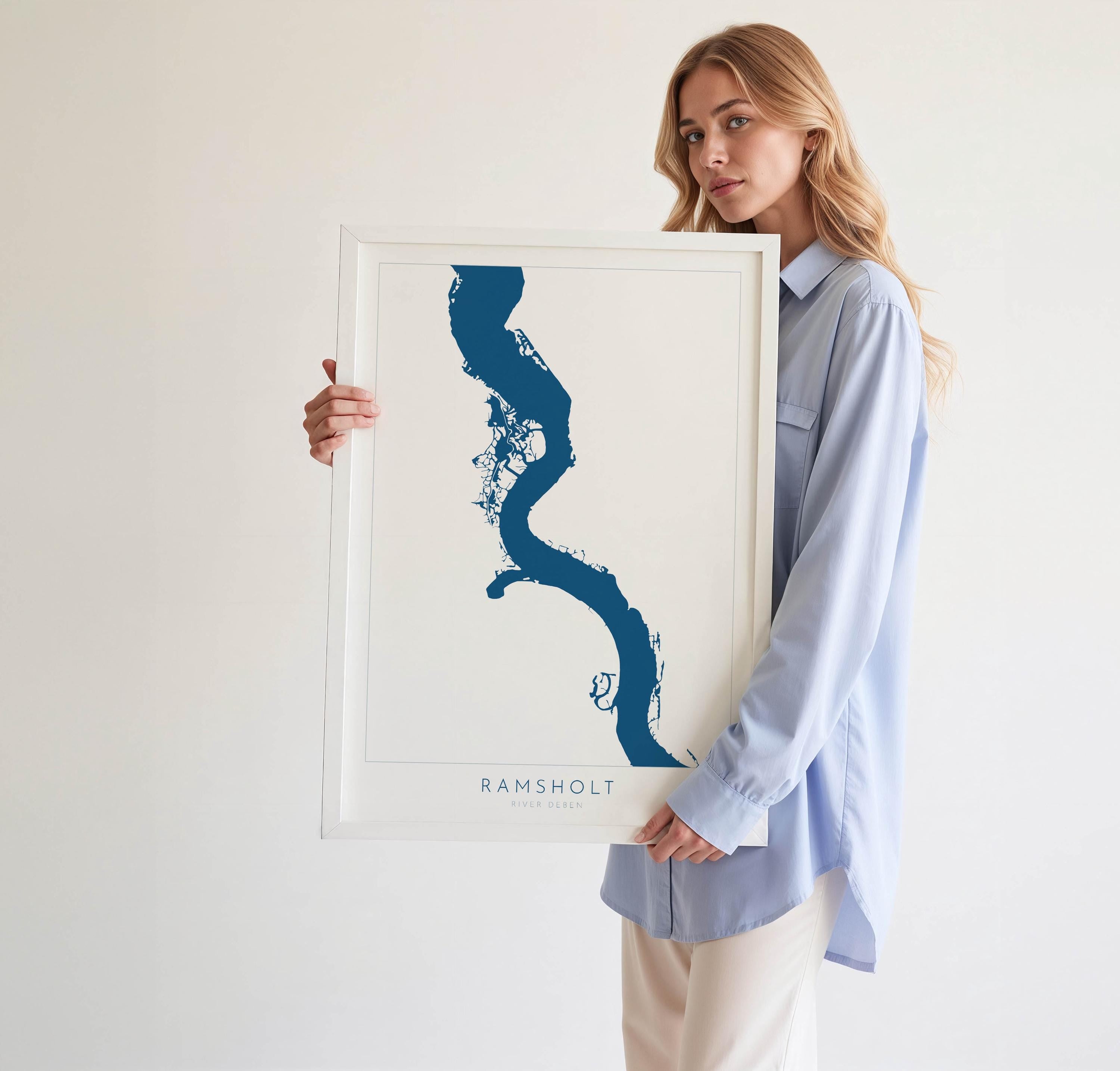 Ramsholt - River Deben, Suffolk Map, Suffolk Coast, Suffolk Travel Print, Ramsholt Arms Suffolk, Suffolk Art