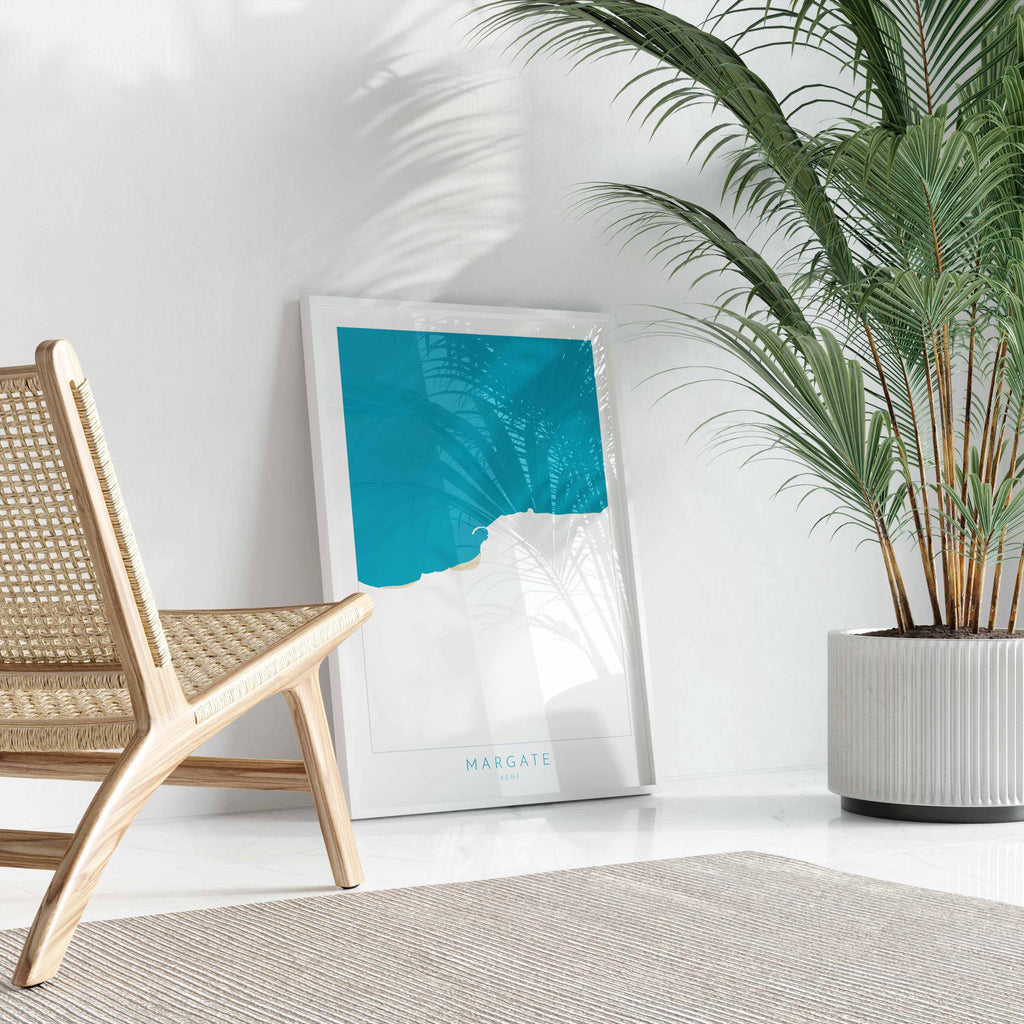 Margate Map Print - Margate Art Poster, Kent Map Art, Margate Travel Poster, Kent Coast, A1, A2, A3, A4, Margate Beach Art, UK, Margate Gift