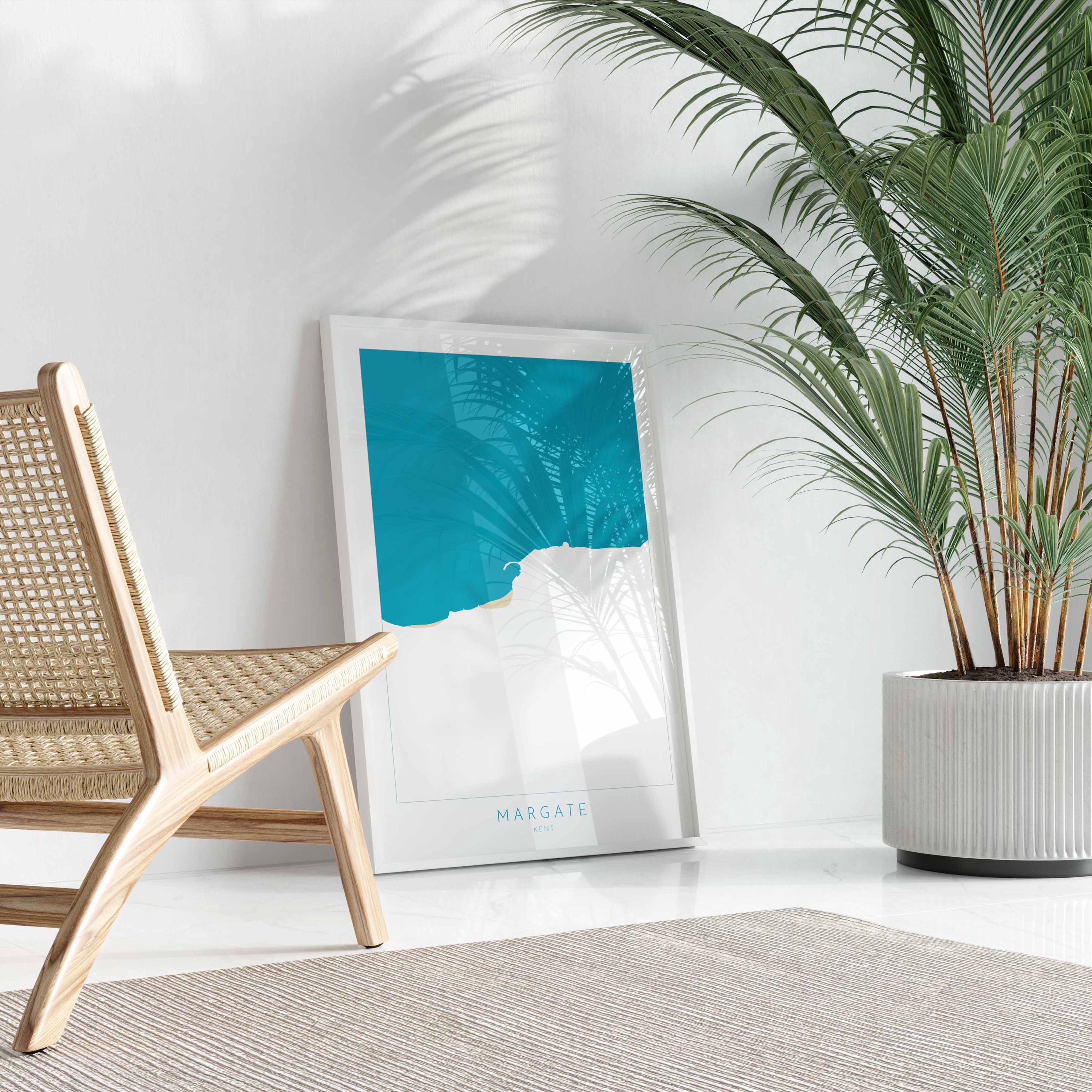 Margate Map Print - Margate Art Poster, Kent Map Art, Margate Travel Poster, Kent Coast, A1, A2, A3, A4, Margate Beach Art, UK, Margate Gift