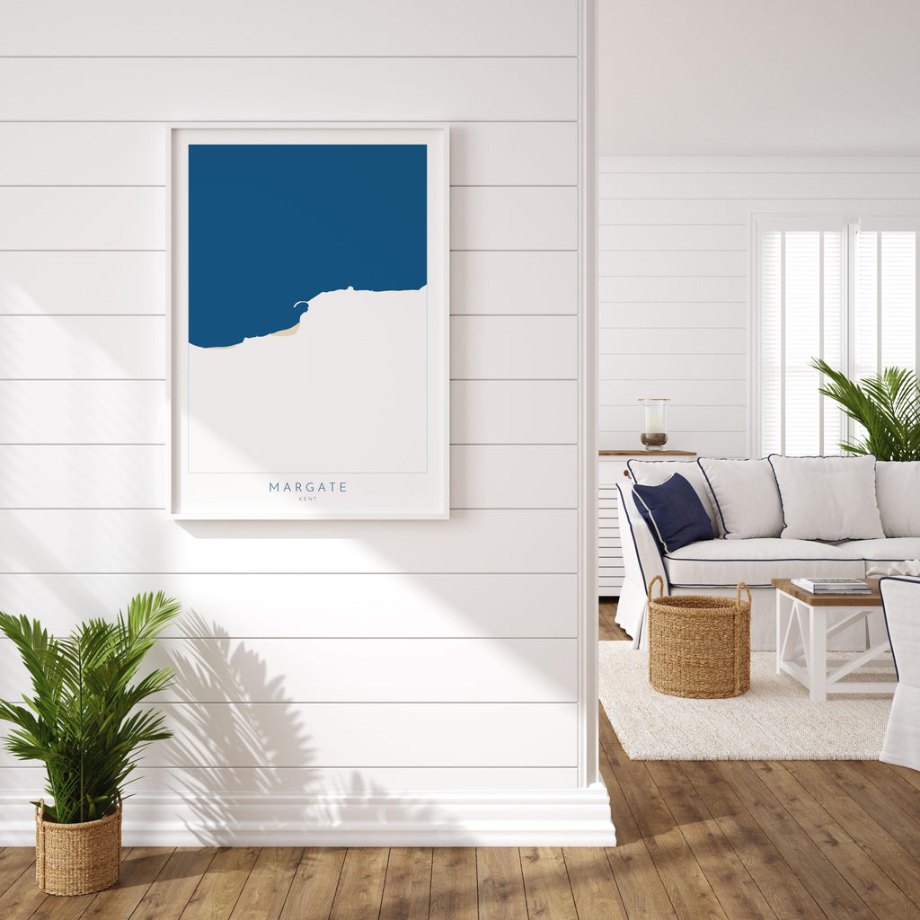 Margate Map Print - Margate Art Poster, Kent Map Art, Margate Travel Poster, Kent Coast, A1, A2, A3, A4, Margate Beach Art, UK, Margate Gift