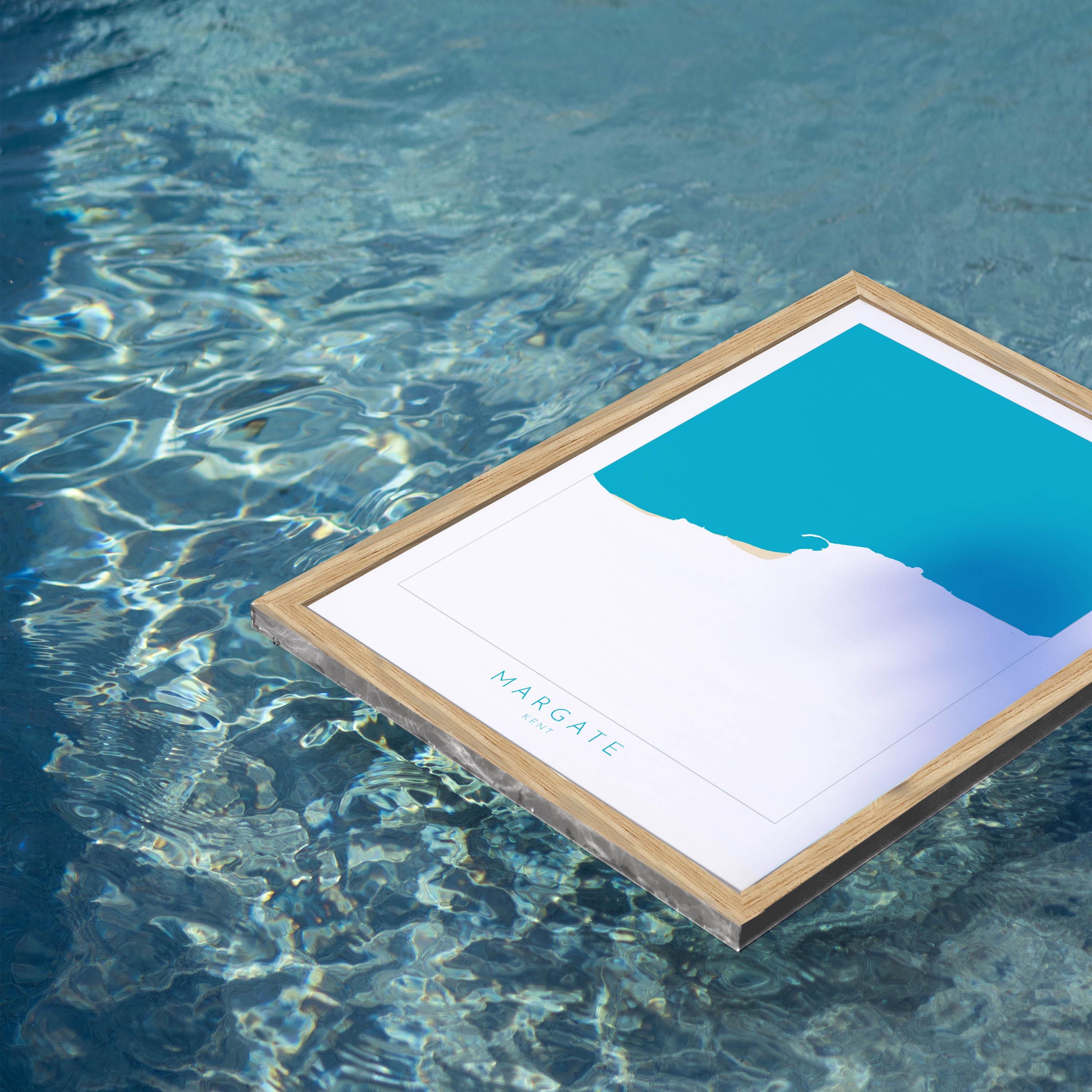 Margate Map Print - Margate Art Poster, Kent Map Art, Margate Travel Poster, Kent Coast, A1, A2, A3, A4, Margate Beach Art, UK, Margate Gift