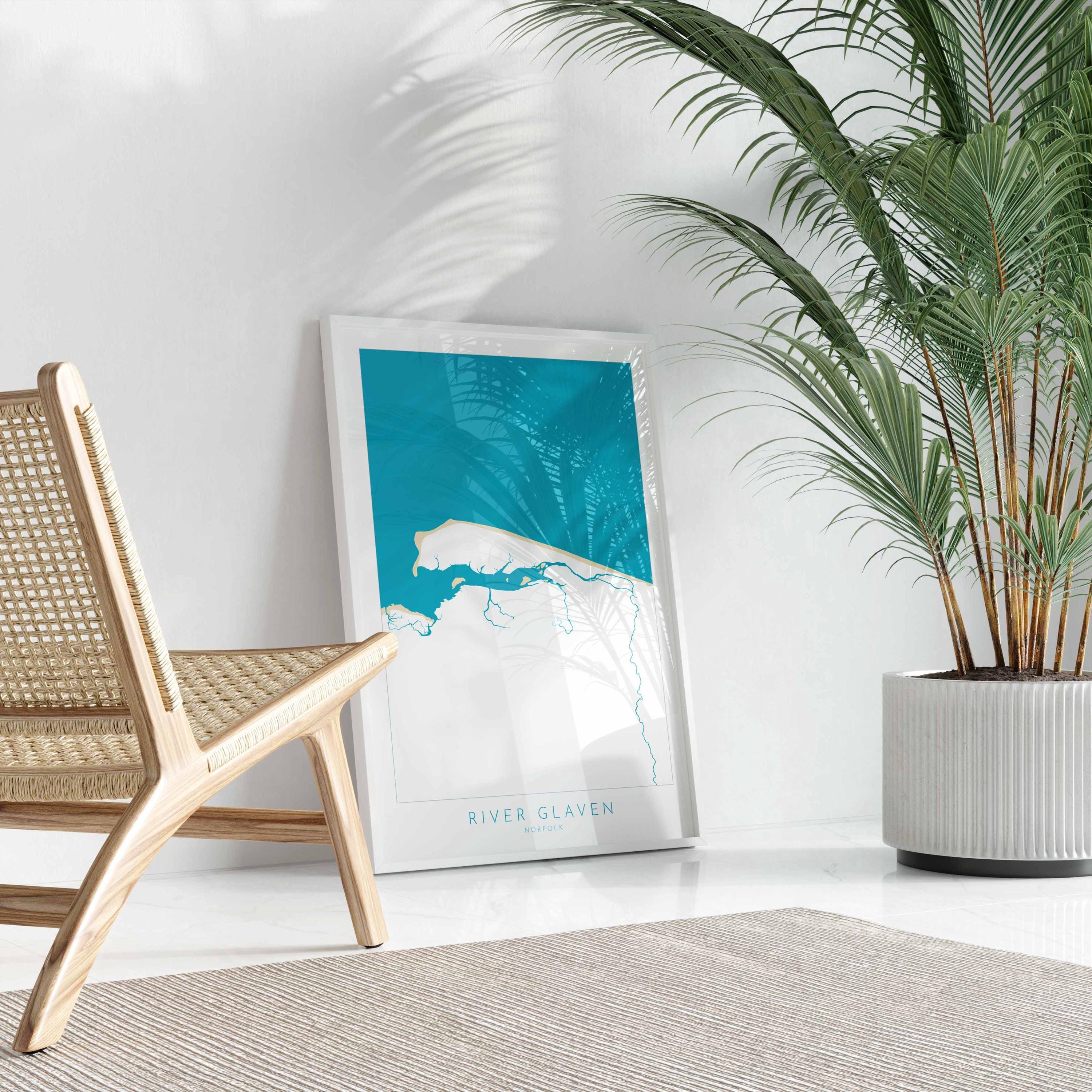 River Glaven Map Art - Norfolk Coast, Blakeney Point Art, Blakeney Harbour, North Norfolk Map Art, Norfolk Rivers, Norfolk Beaches