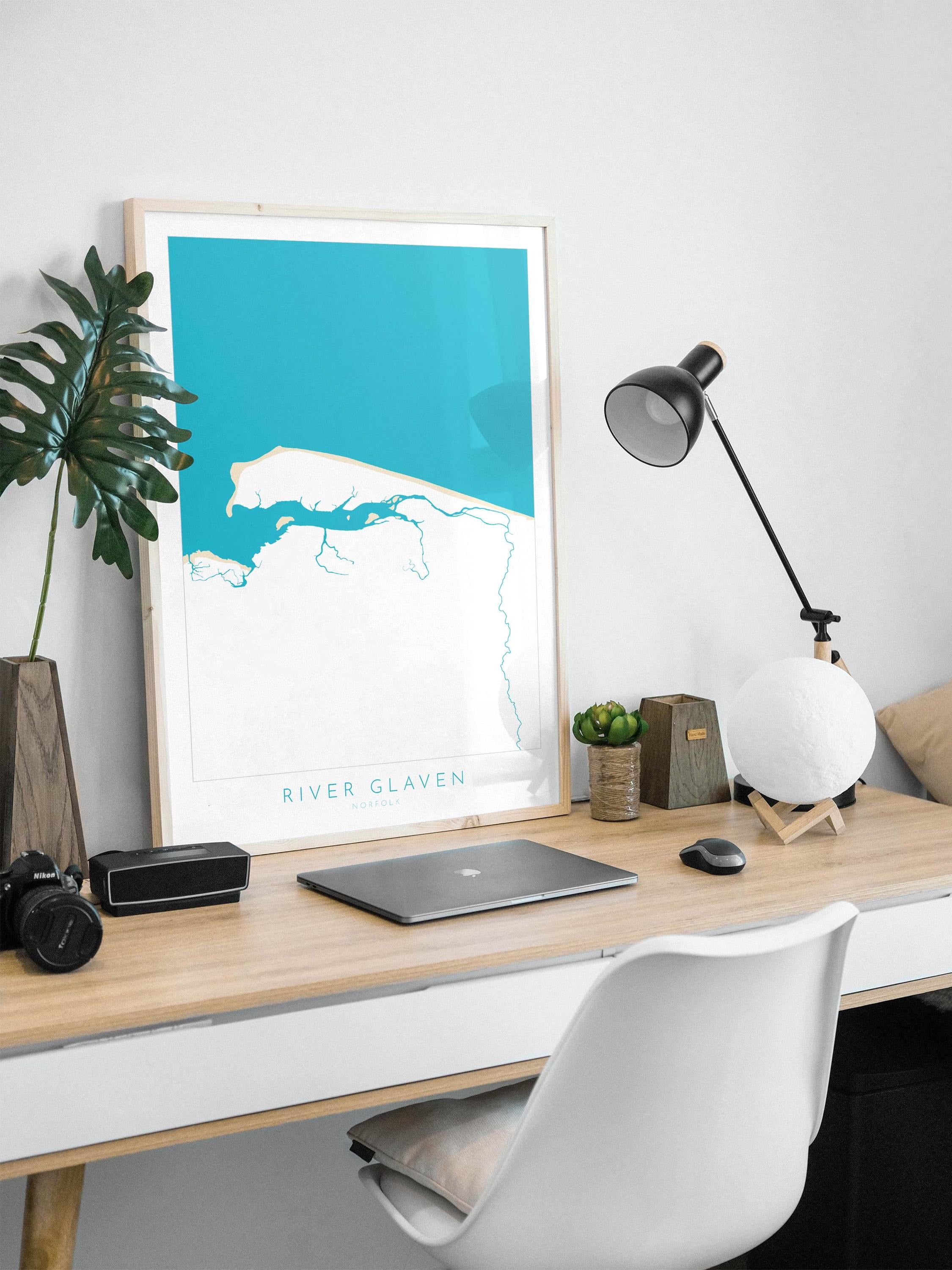 River Glaven Map Art - Norfolk Coast, Blakeney Point Art, Blakeney Harbour, North Norfolk Map Art, Norfolk Rivers, Norfolk Beaches