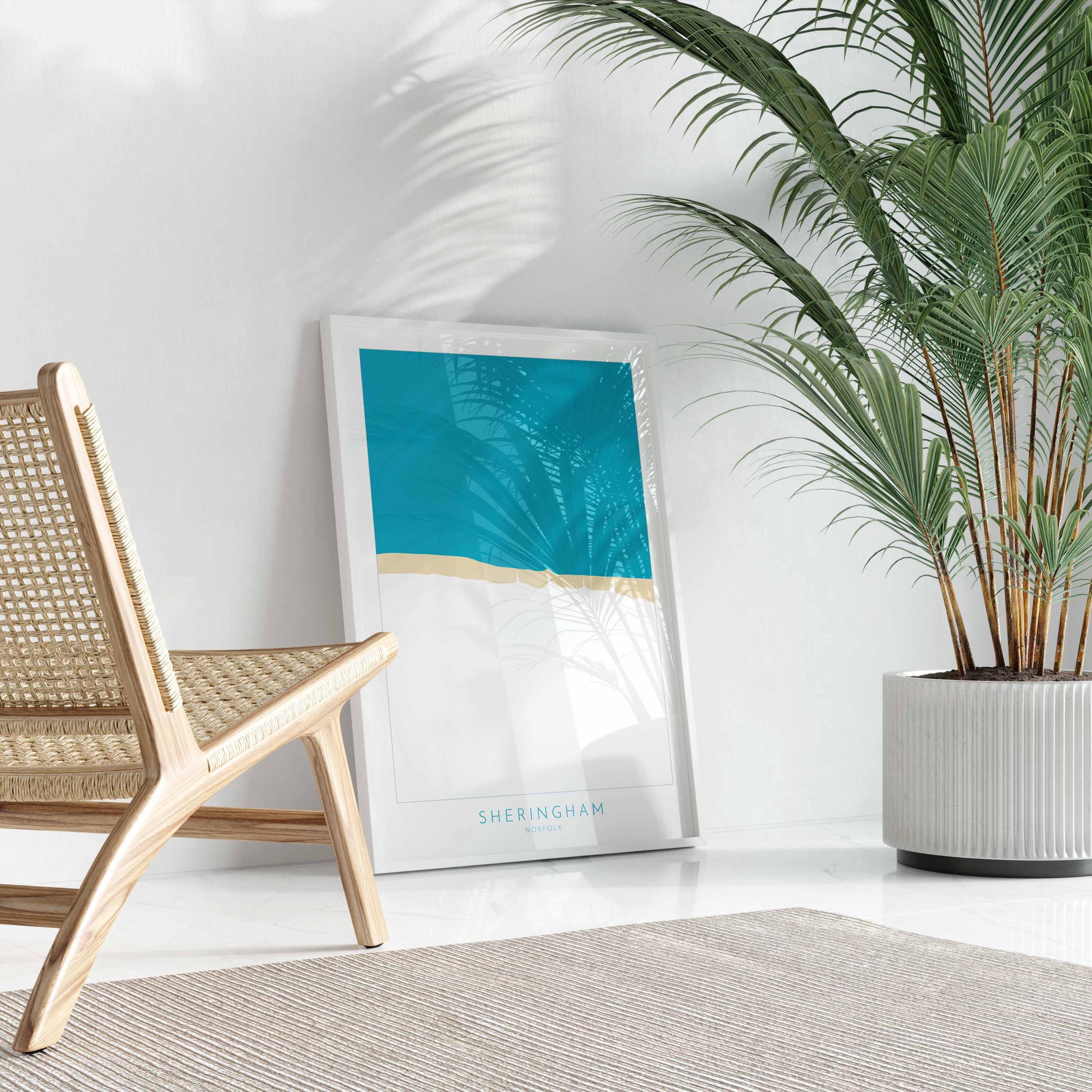 Sheringham Map Art - Norfolk Coast, Sheringham Beach, North Norfolk Map Art, Norfolk Beaches