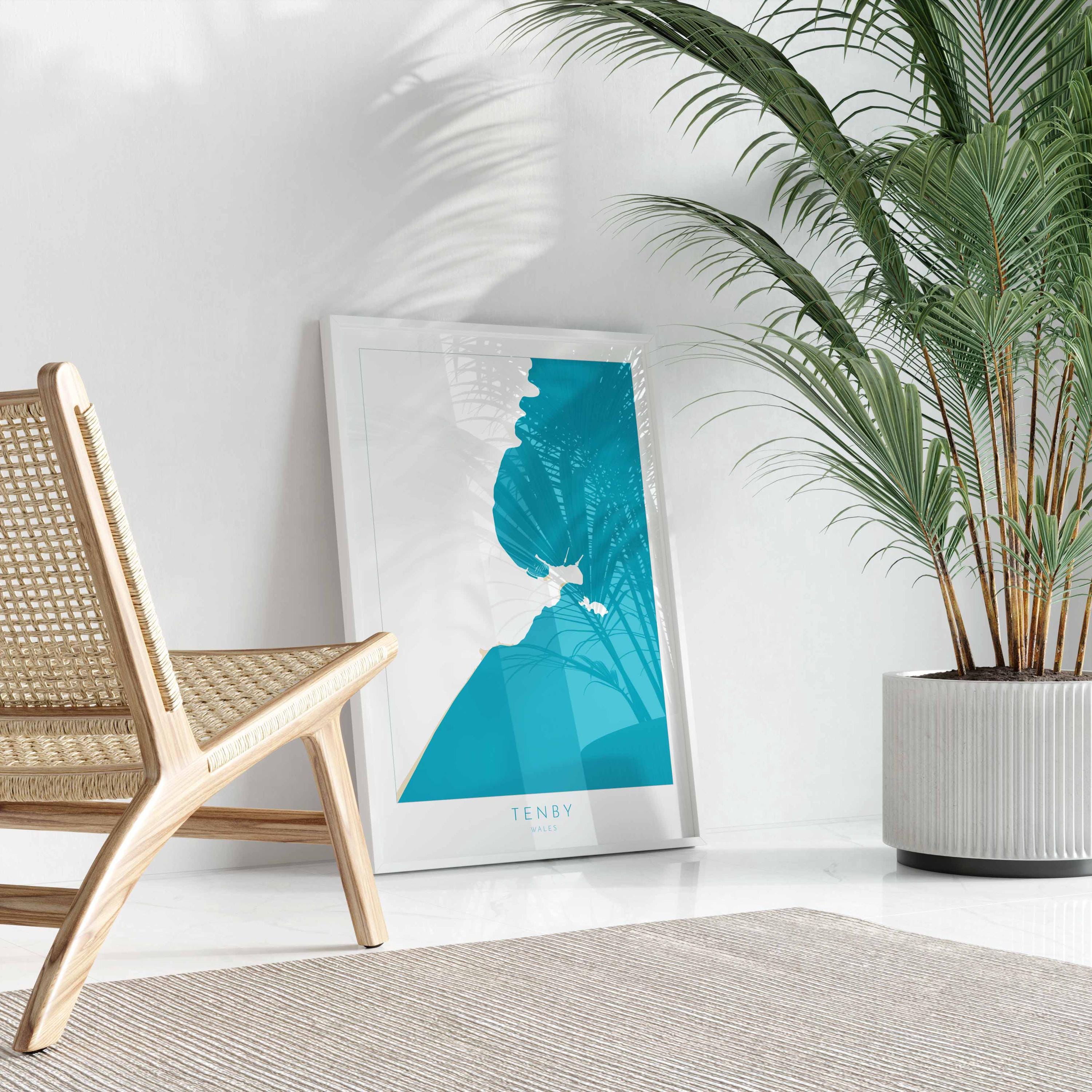 Tenby Map Print - Tenby Beach Art, Wales Map Art, Tenby Wales Travel Poster, Pembrokeshire Coast, A1, A2, A3, A4, Tenby Gift, Wales Art UK