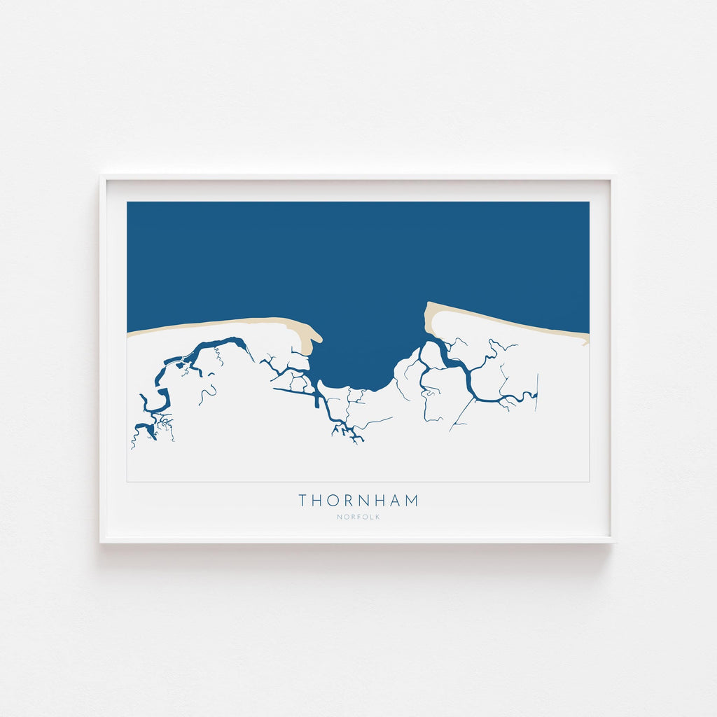 Thornham Map Art - Norfolk Map, Thornham Art Print, Holme-next-the-sea Map, North Norfolk Coast, Norfolk Beach, Norfolk Travel Print, UK
