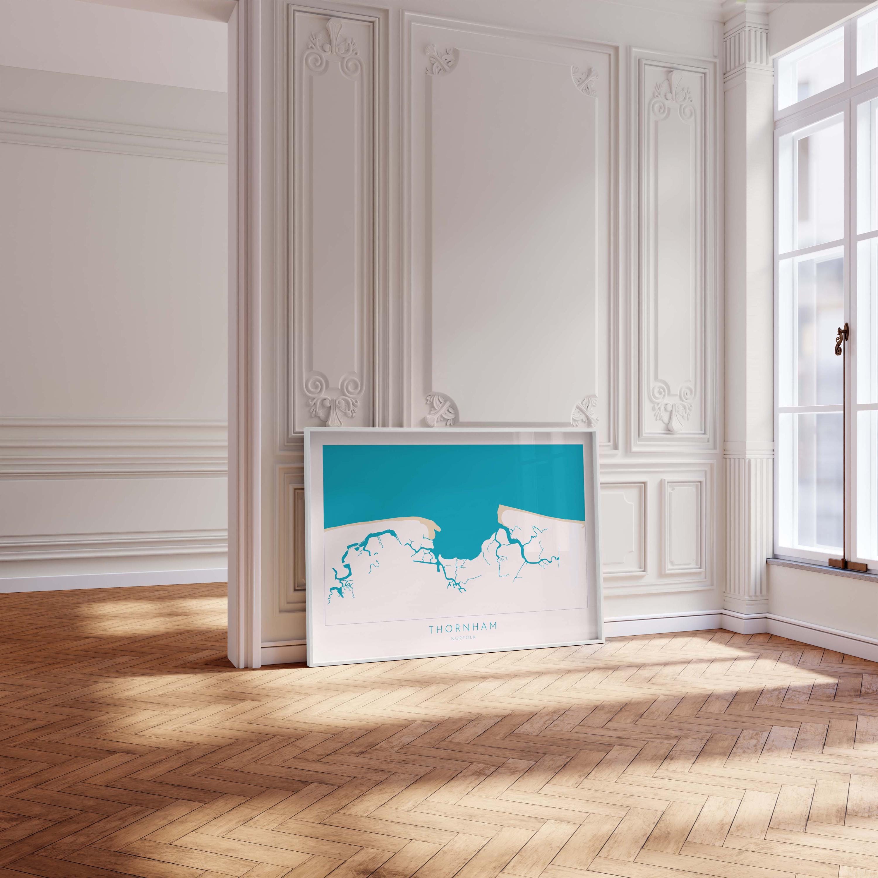 Thornham Map Art - Norfolk Map, Thornham Art Print, Holme-next-the-sea Map, North Norfolk Coast, Norfolk Beach, Norfolk Travel Print, UK