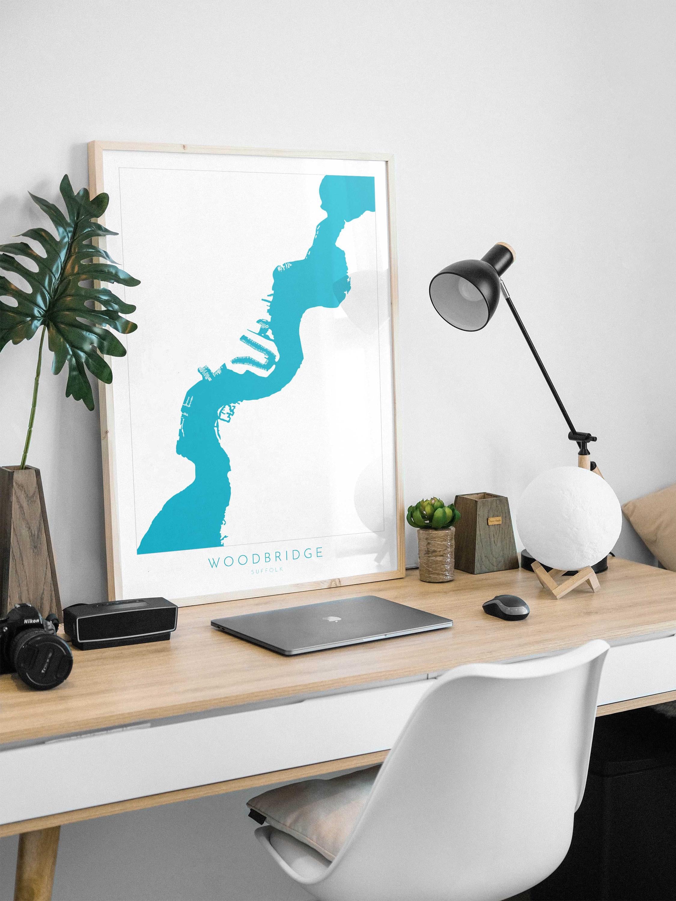 Woodbridge - Suffolk, Woodbridge Art, Suffolk Map, River Deben, Suffolk Coast, Suffolk Travel Print, Woodbridge Map, Suffolk Art, UK Rivers